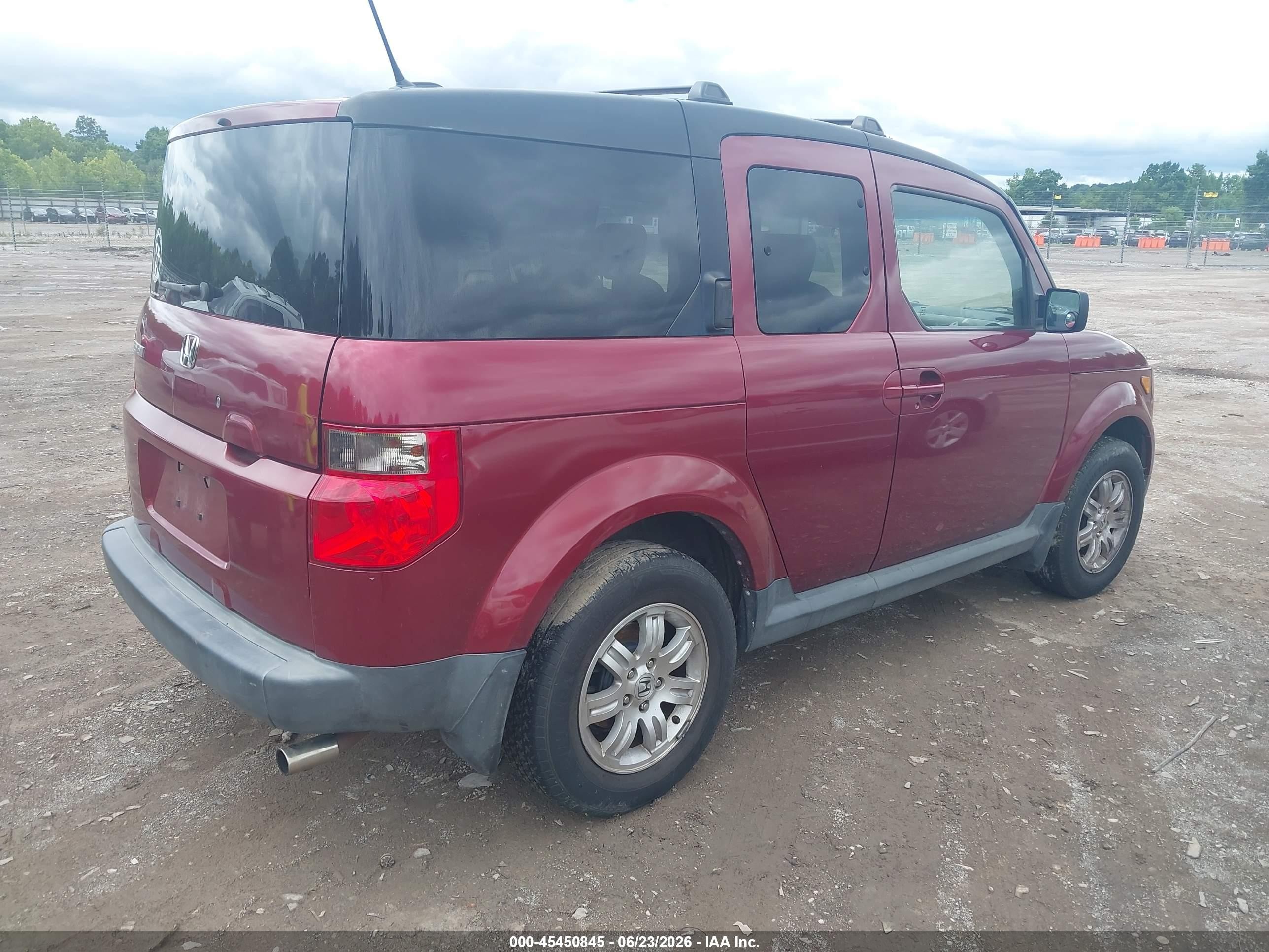 2008 Honda Element Ex Red vin: 5J6YH28748L010950