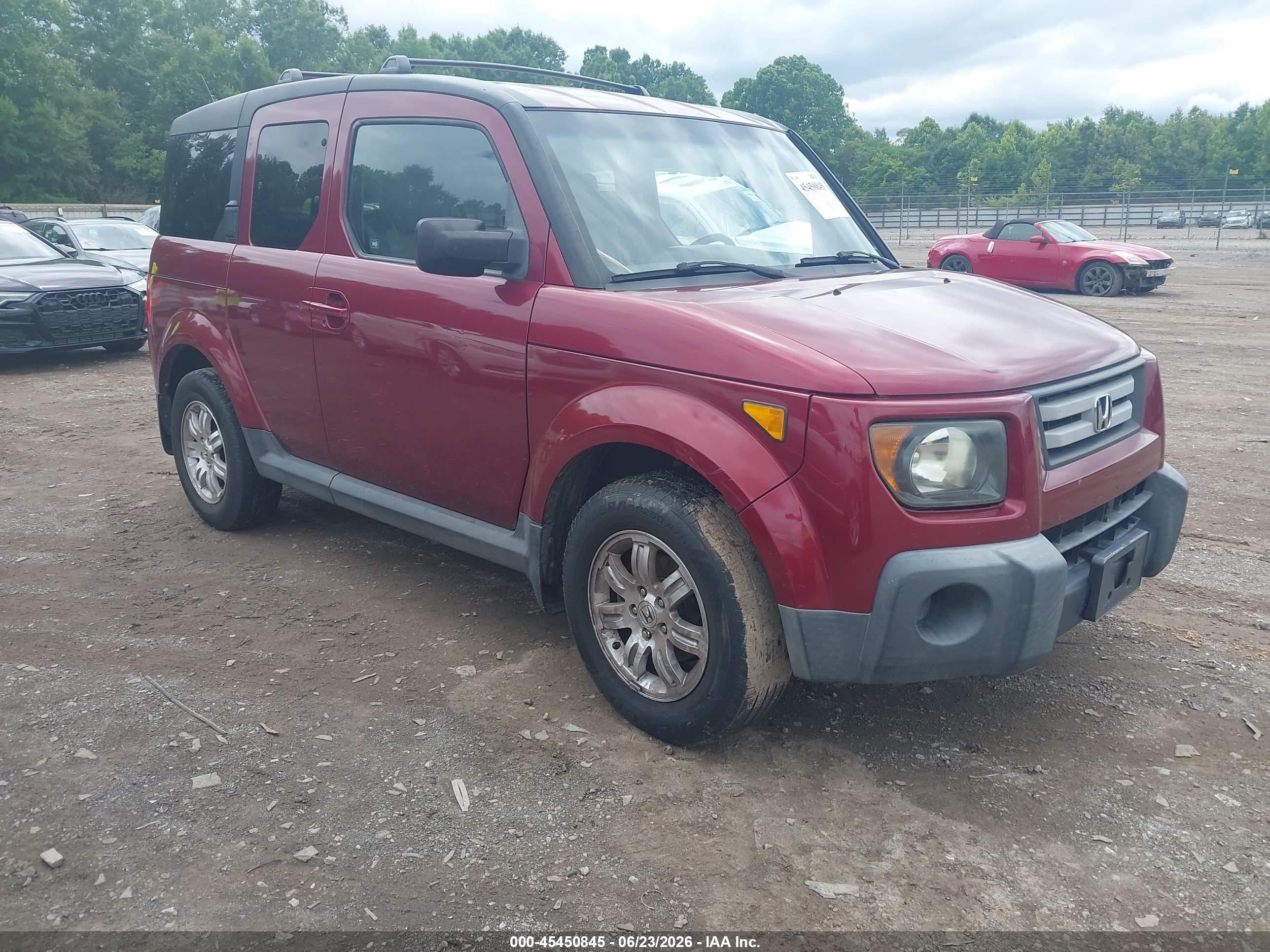 2008 Honda Element Ex Red vin: 5J6YH28748L010950