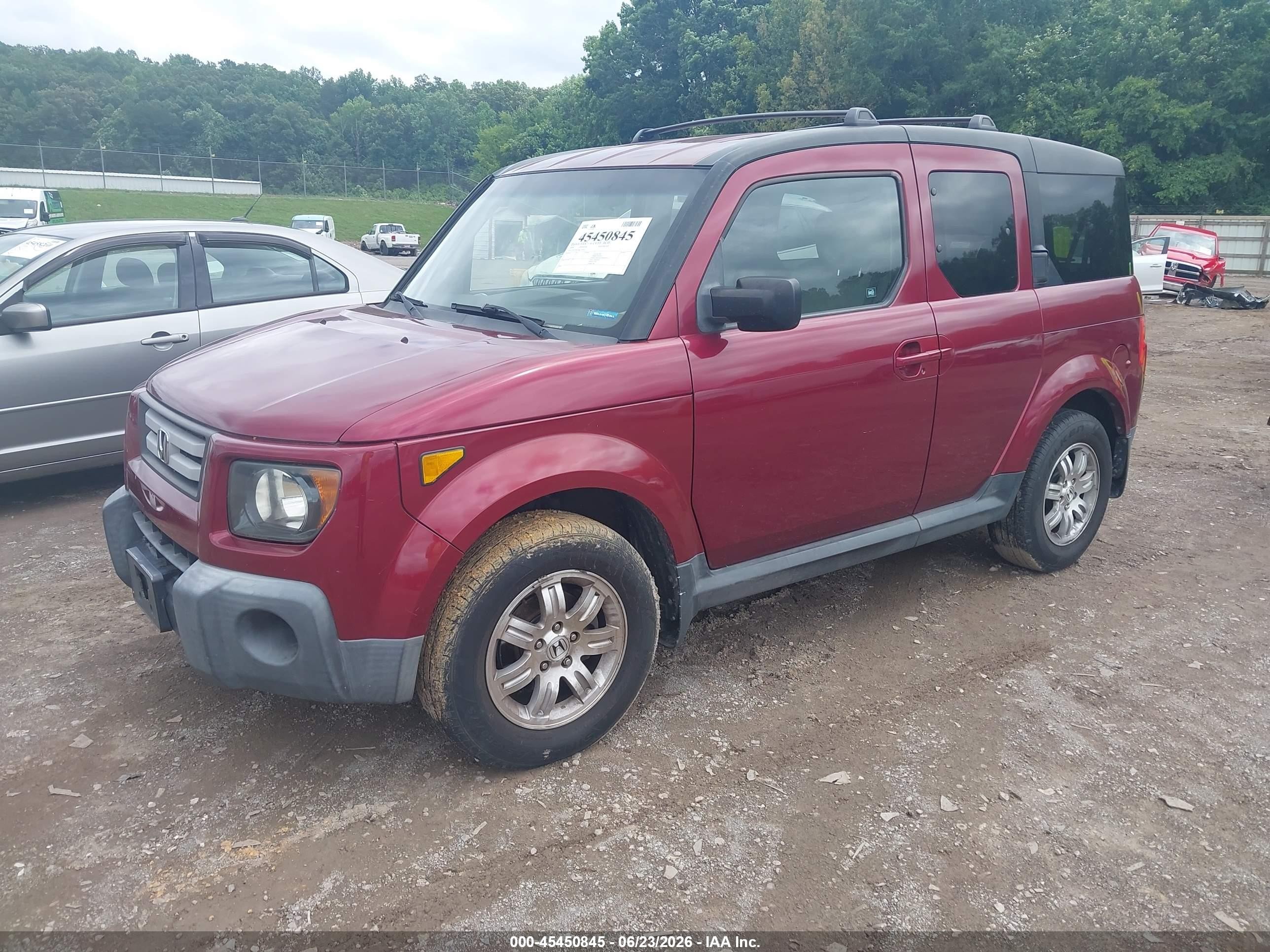 2008 Honda Element Ex Red vin: 5J6YH28748L010950