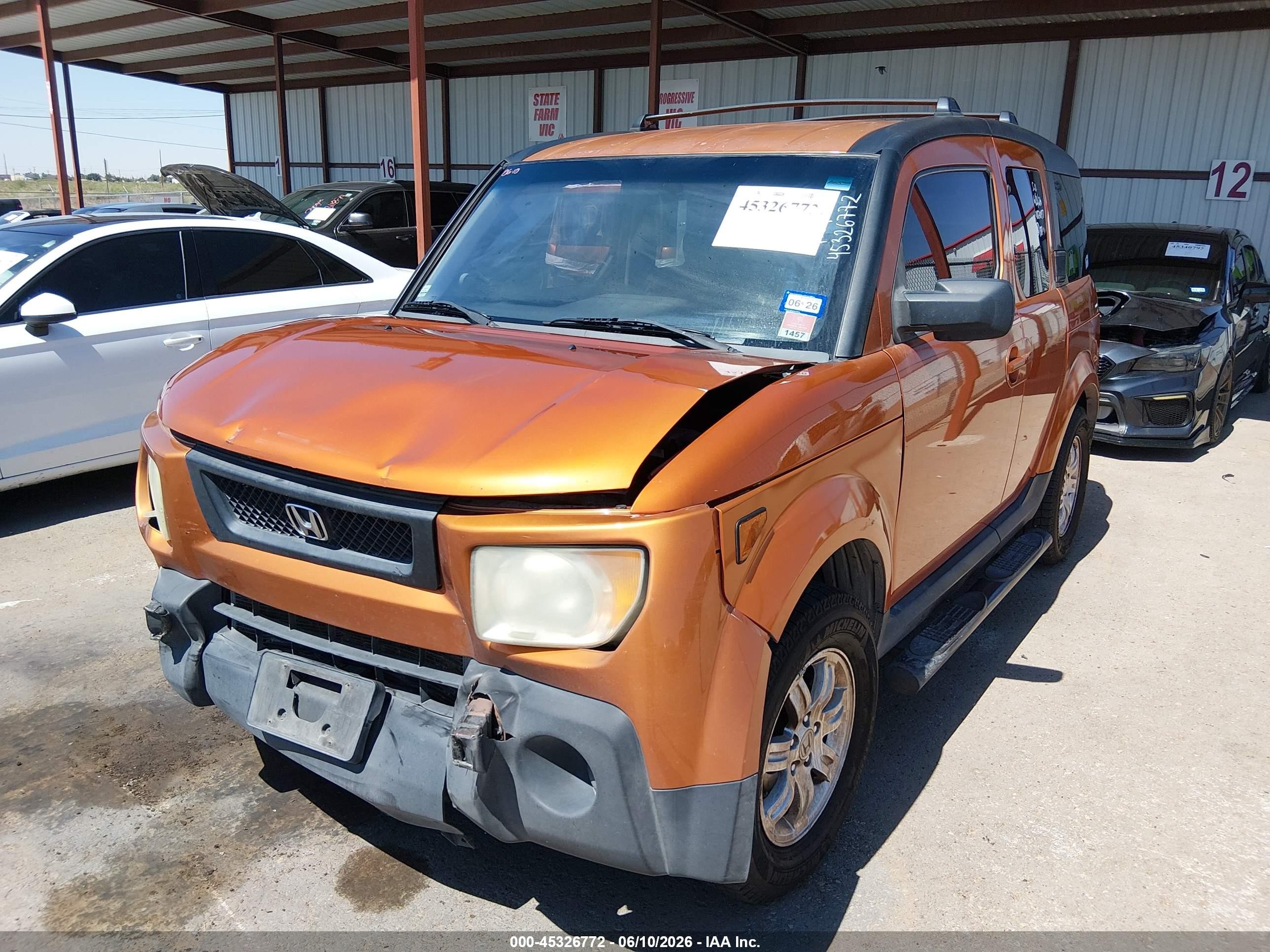2006 Honda Element Ex-p Оранжевый vin: 5J6YH28756L016396