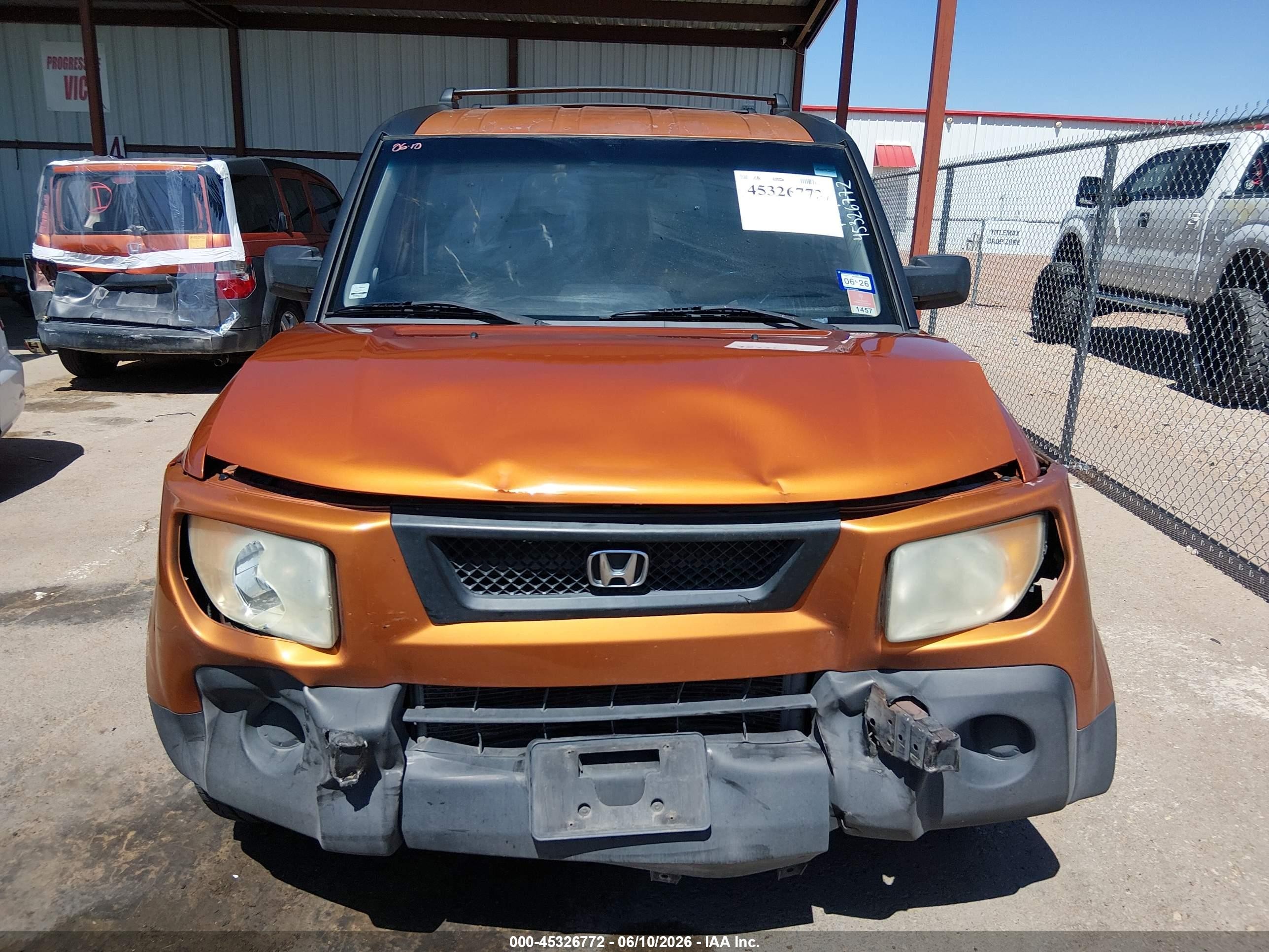 2006 Honda Element Ex-p Оранжевый vin: 5J6YH28756L016396