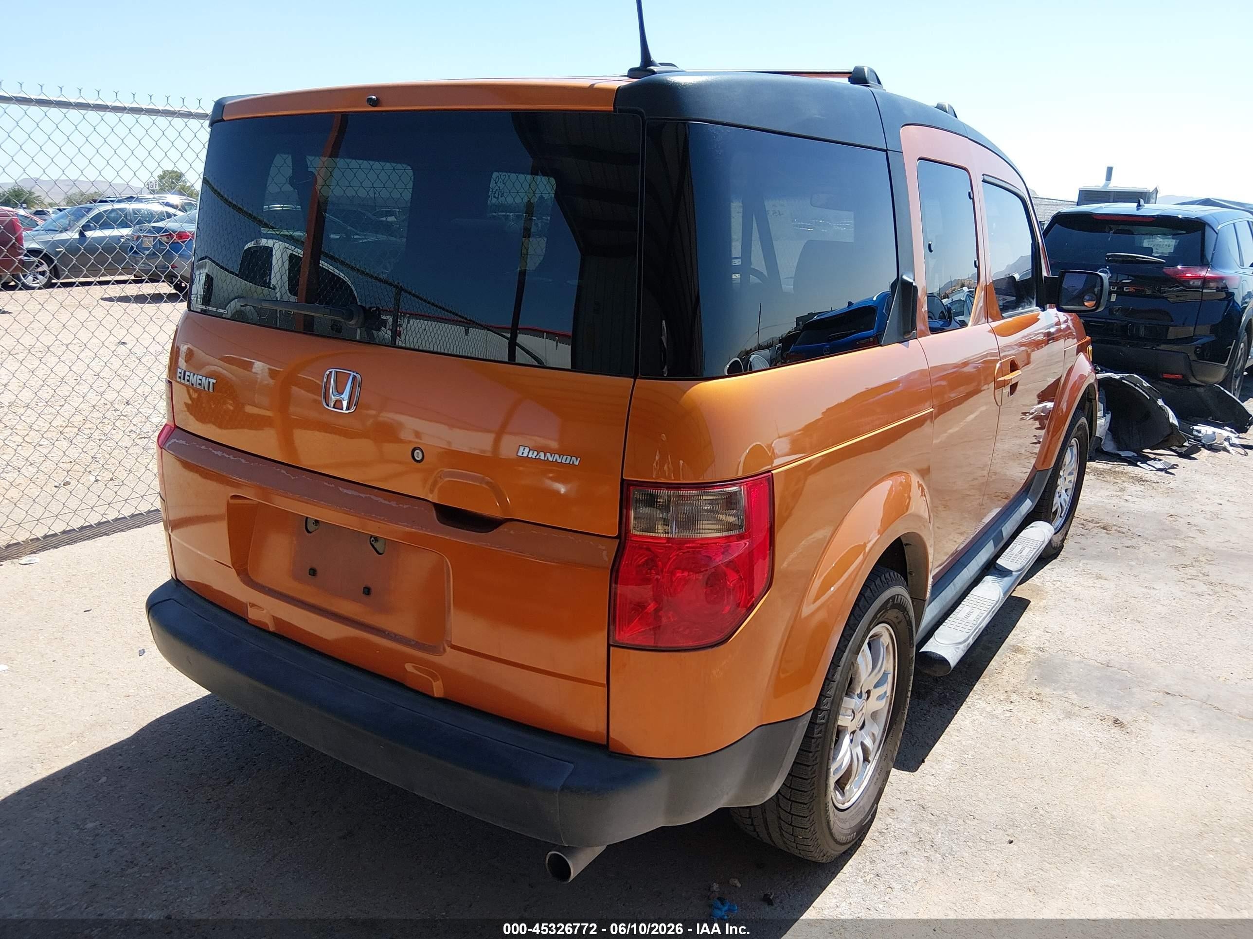 2006 Honda Element Ex-p Оранжевый vin: 5J6YH28756L016396