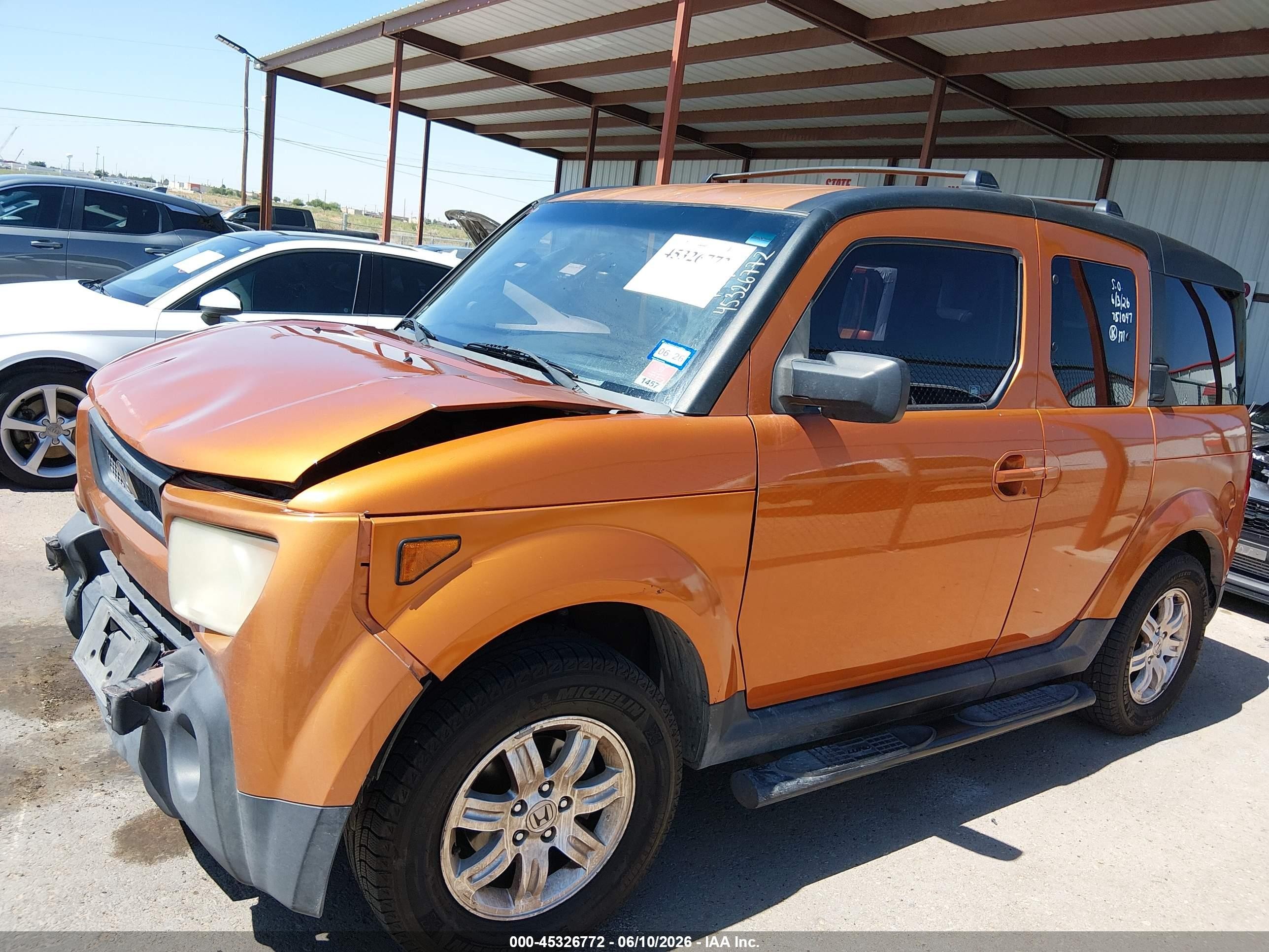 2006 Honda Element Ex-p Оранжевый vin: 5J6YH28756L016396