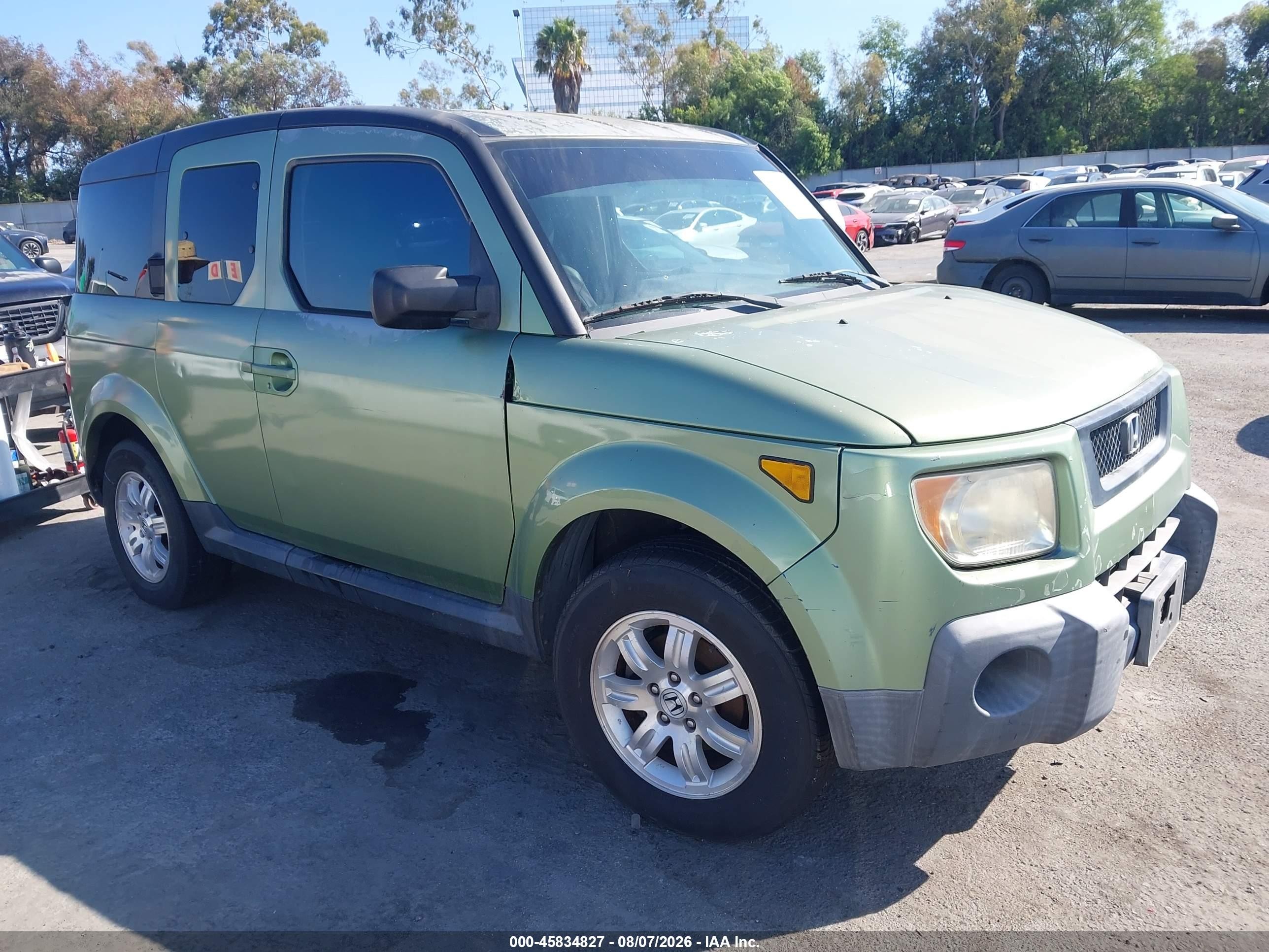 2006 Honda Element Ex-p Green vin: 5J6YH28756L025468