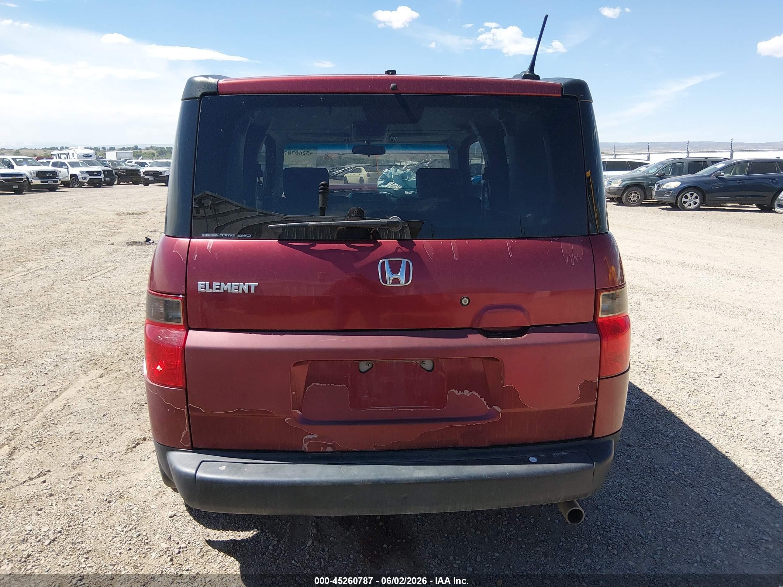 2006 Honda Element Ex-p Red vin: 5J6YH28756L027012