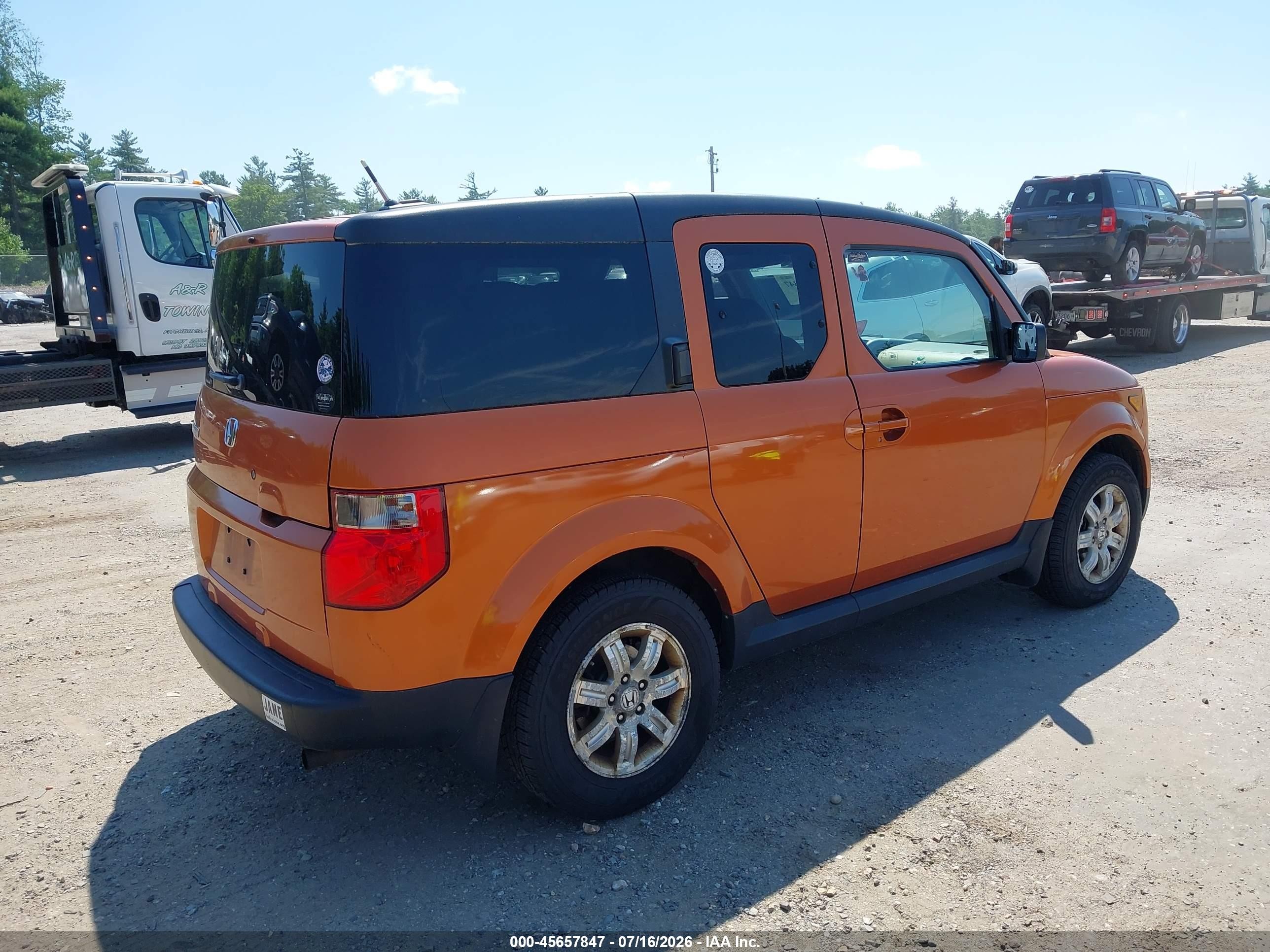 2007 Honda Element Ex Orange vin: 5J6YH28757L009823