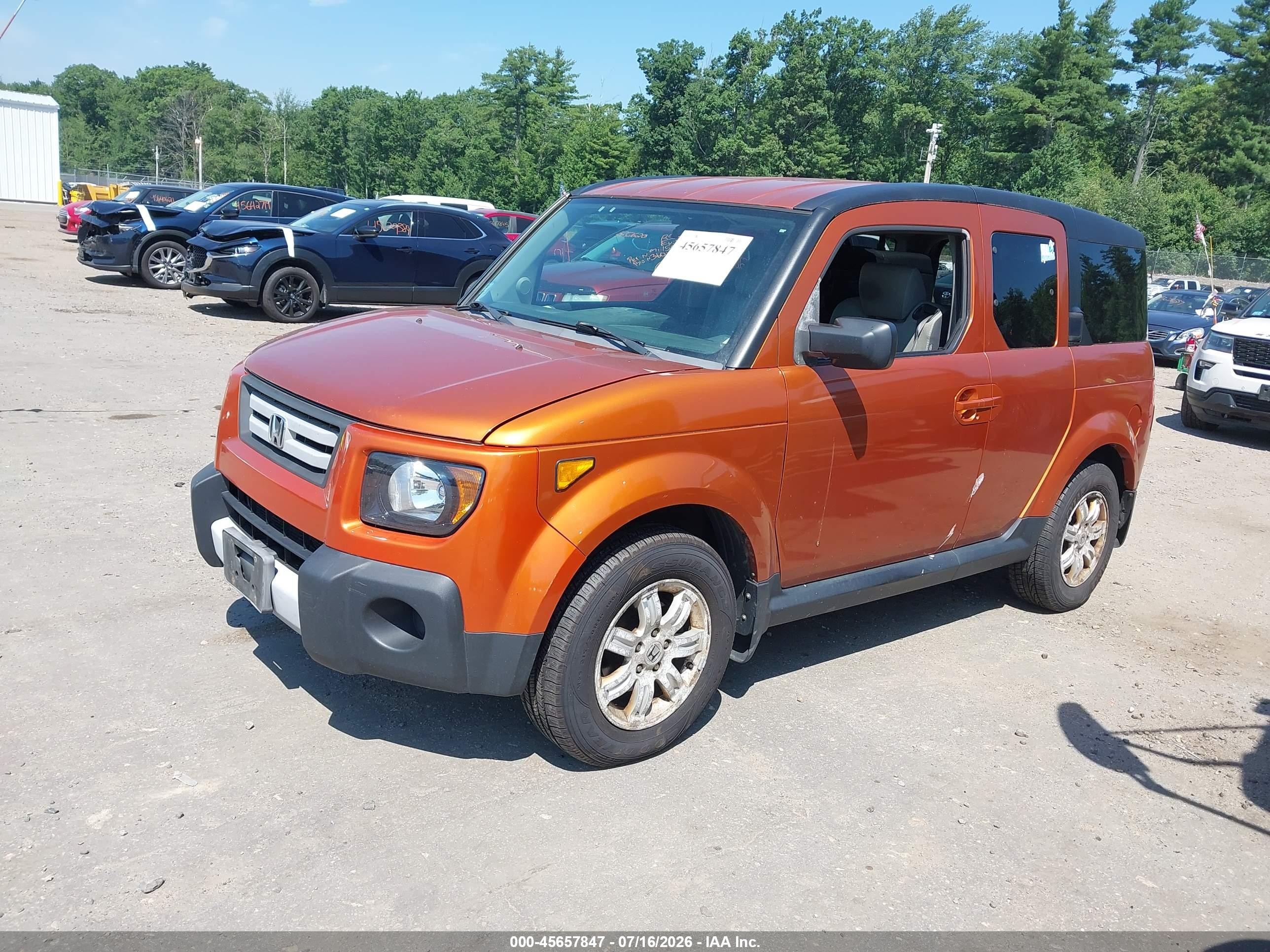 2007 Honda Element Ex Orange vin: 5J6YH28757L009823