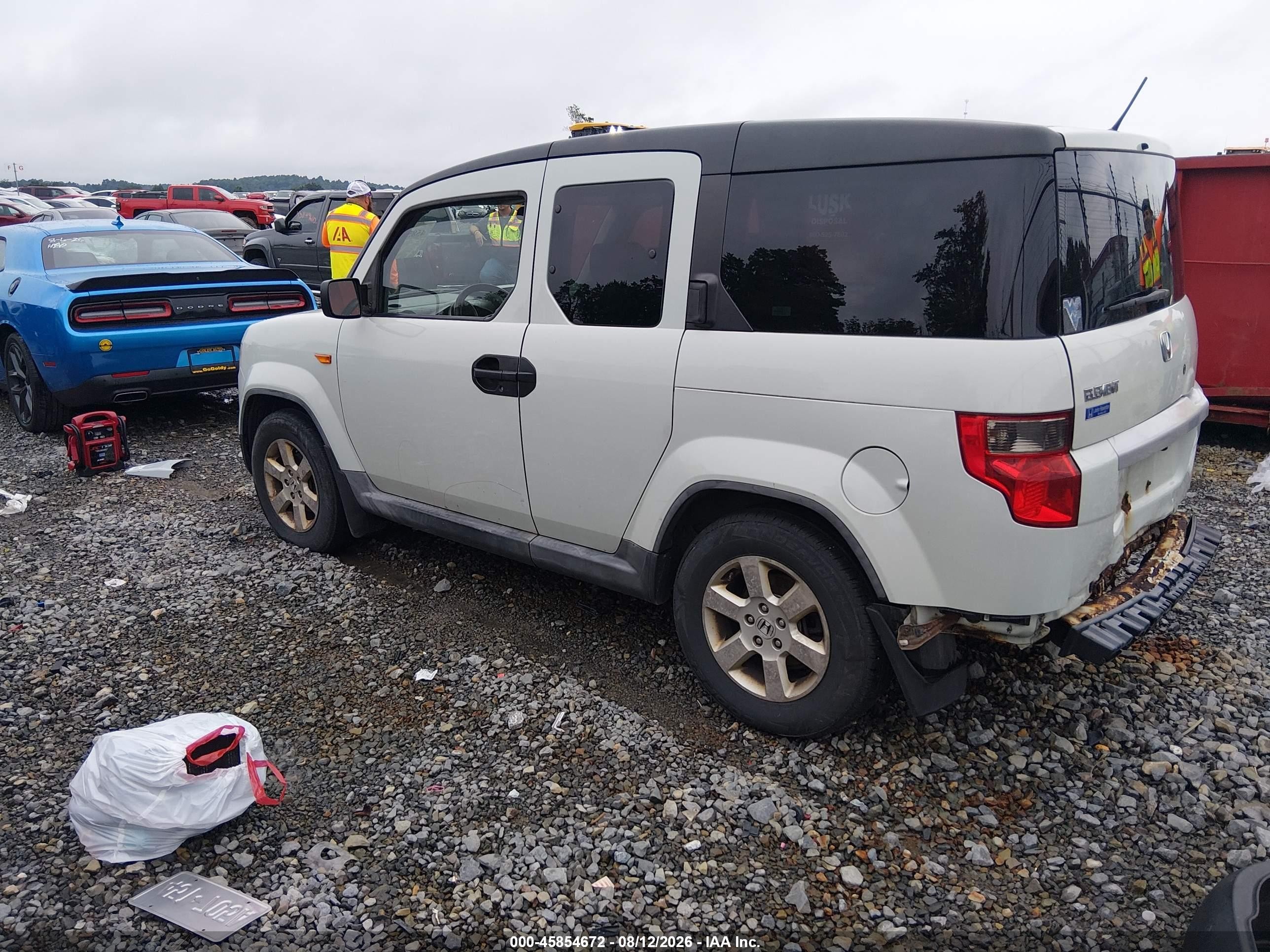 2009 Honda Element Ex White vin: 5J6YH28759L002096
