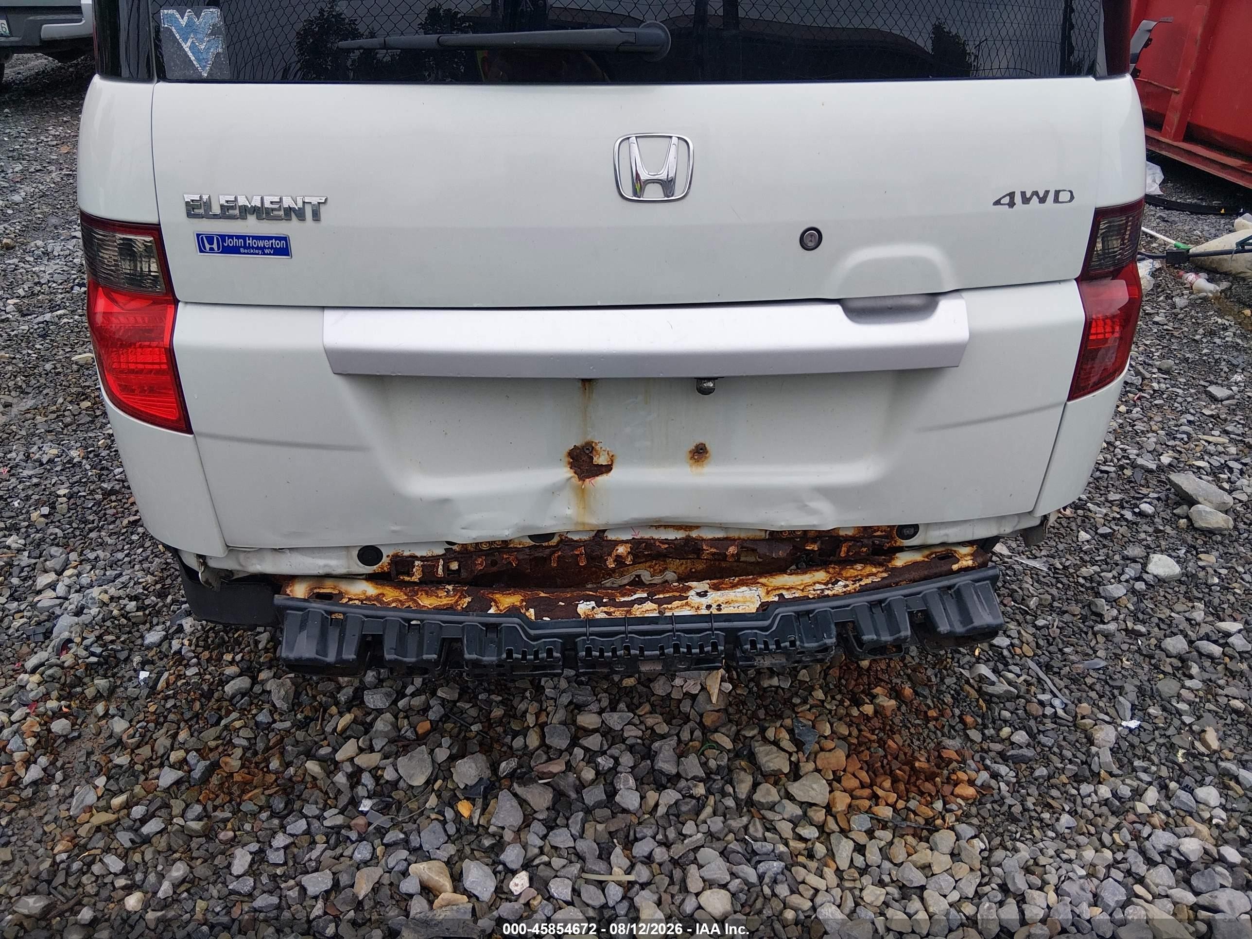 2009 Honda Element Ex White vin: 5J6YH28759L002096