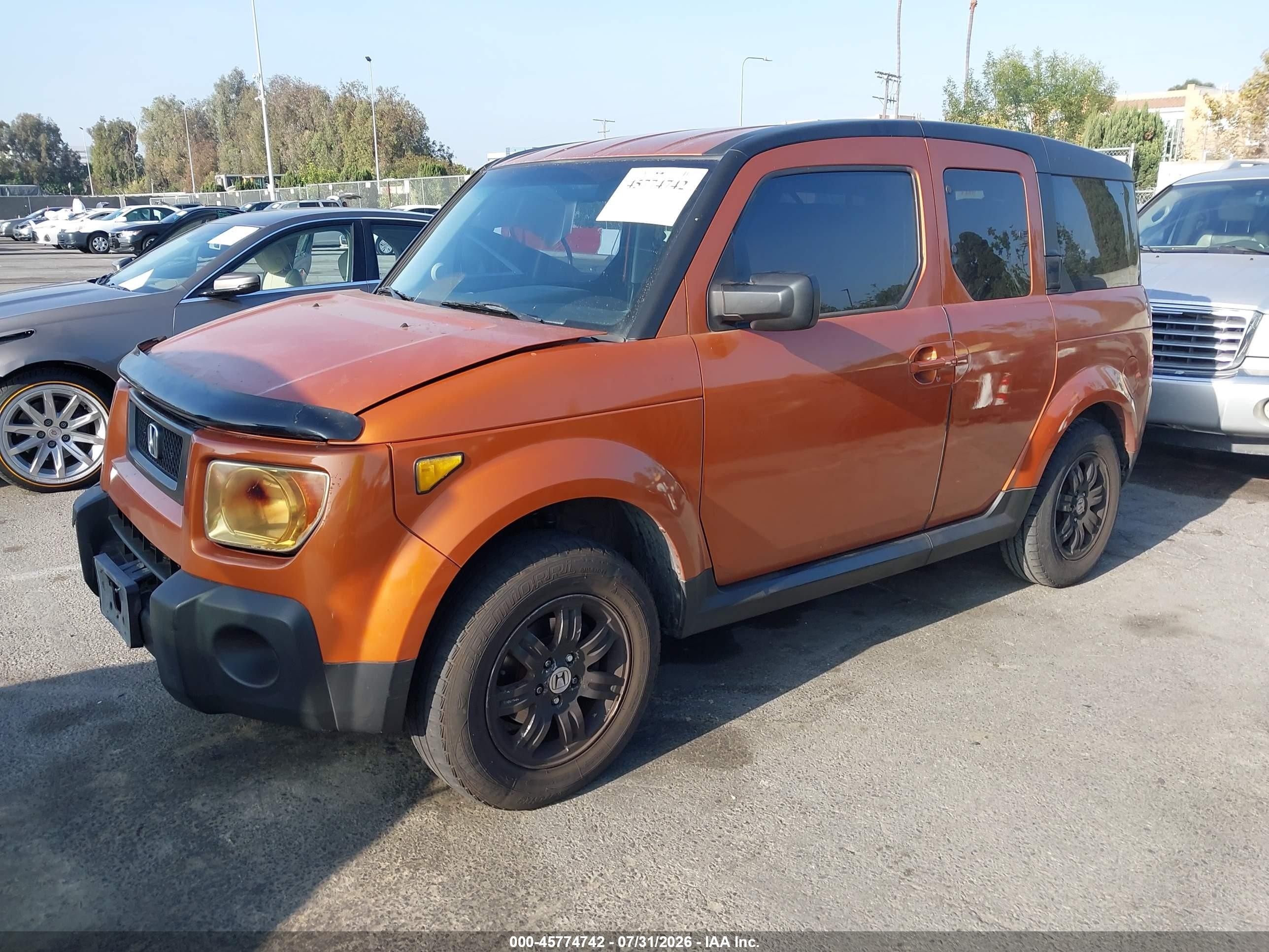 2006 Honda Element Ex-p Orange vin: 5J6YH28766L026936