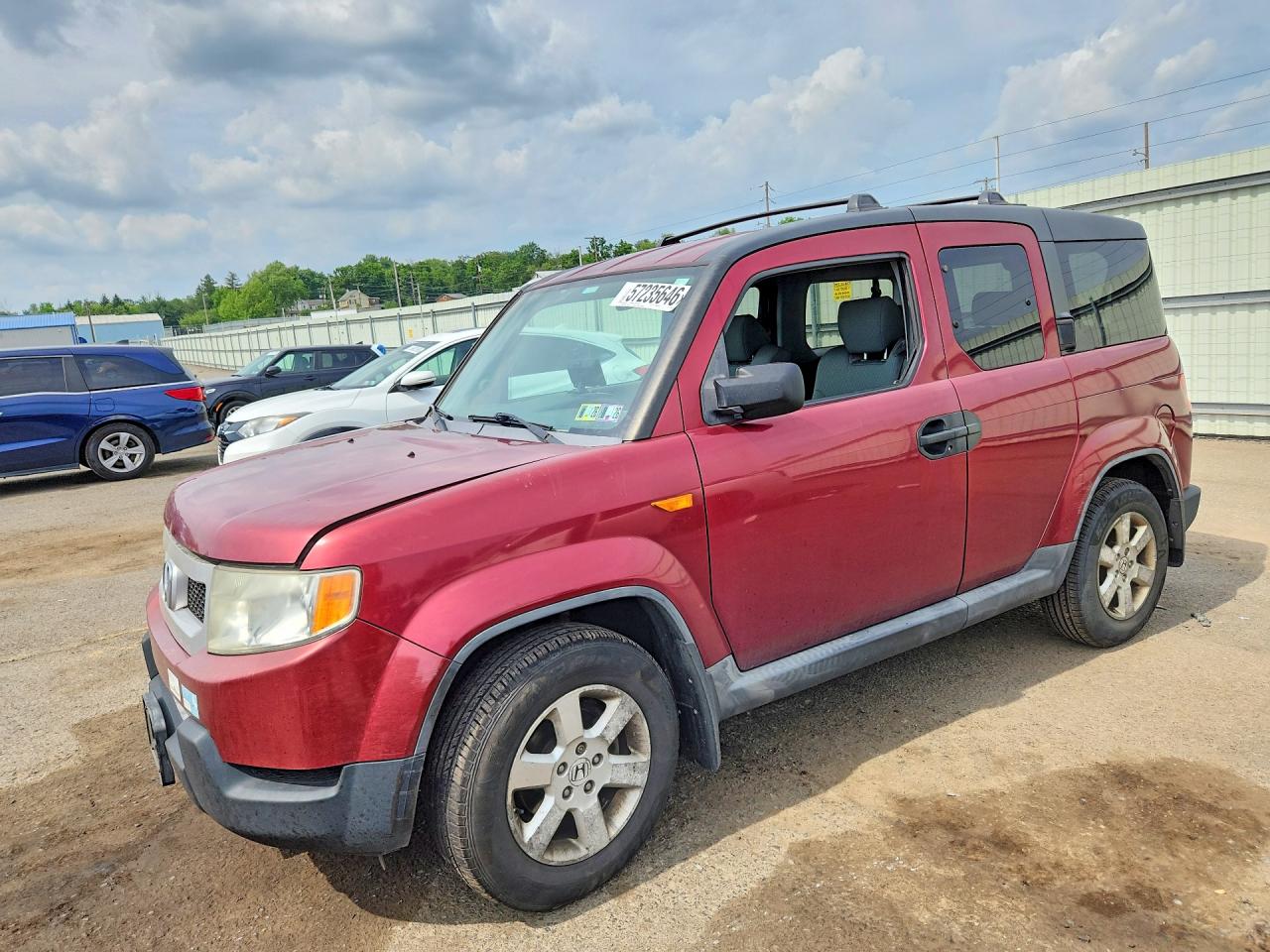 2009 Honda Element Ex Maroon vin: 5J6YH28769L003404