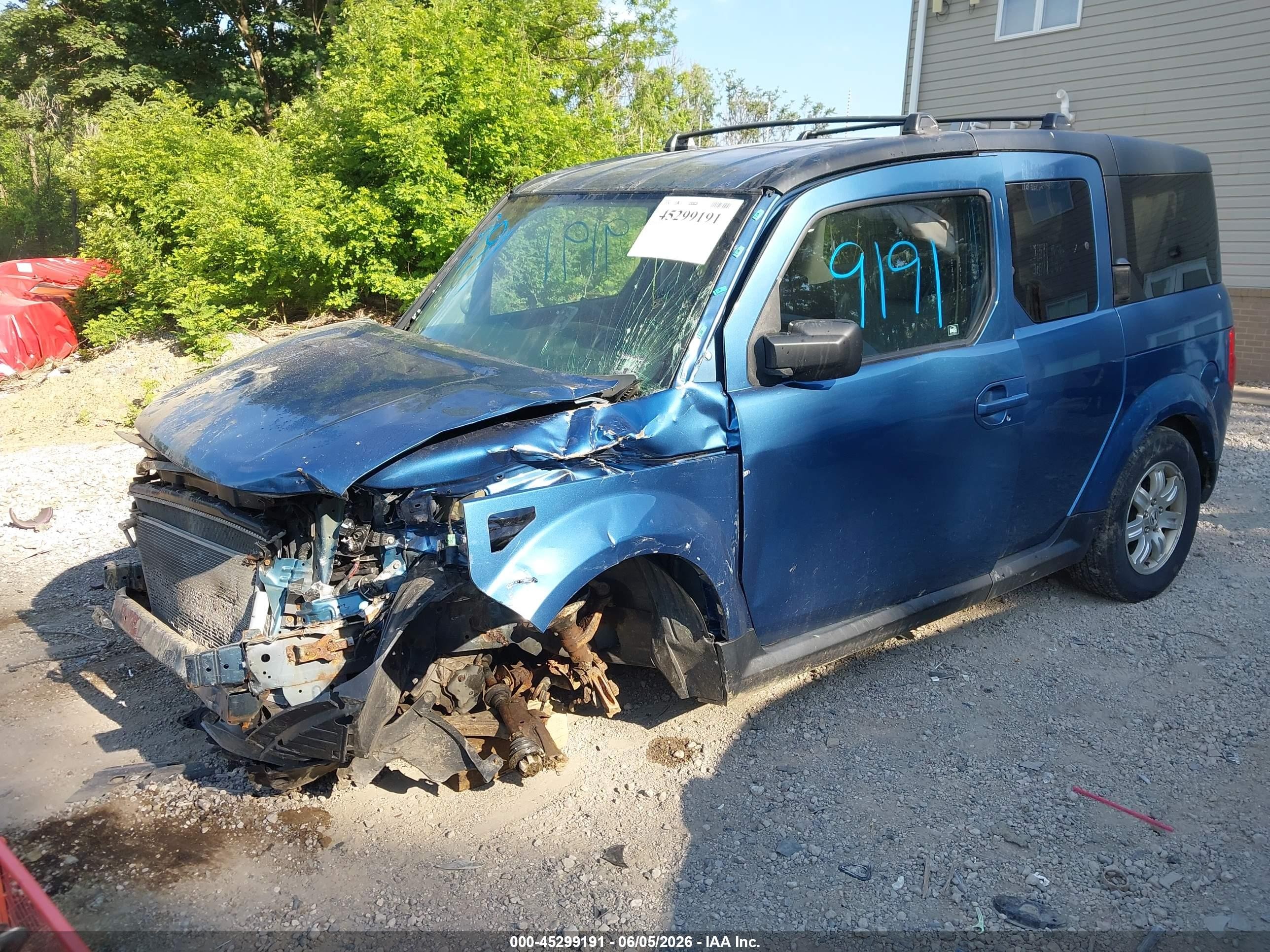 2008 Honda Element Ex Blue vin: 5J6YH28778L007539
