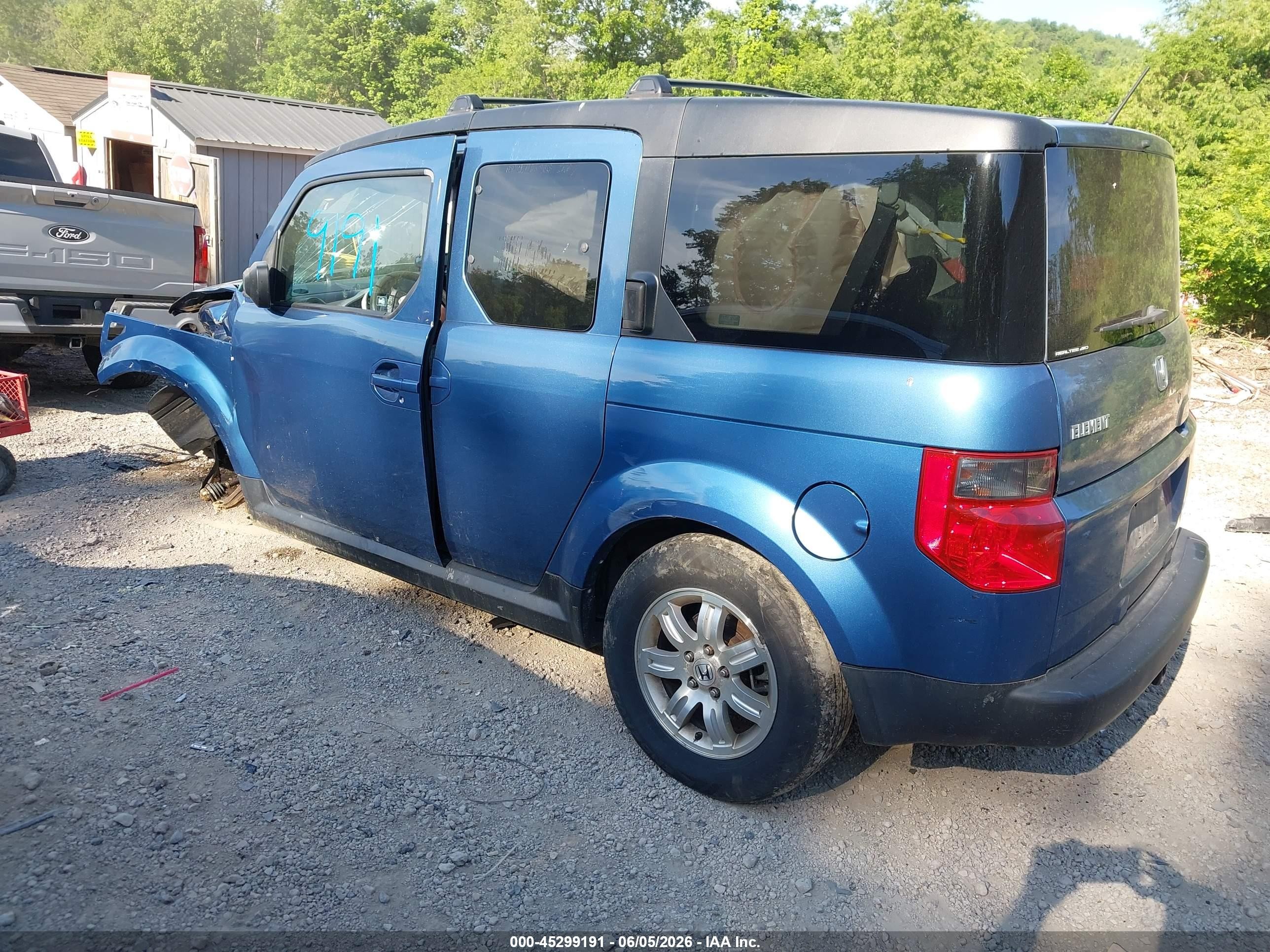 2008 Honda Element Ex Blue vin: 5J6YH28778L007539