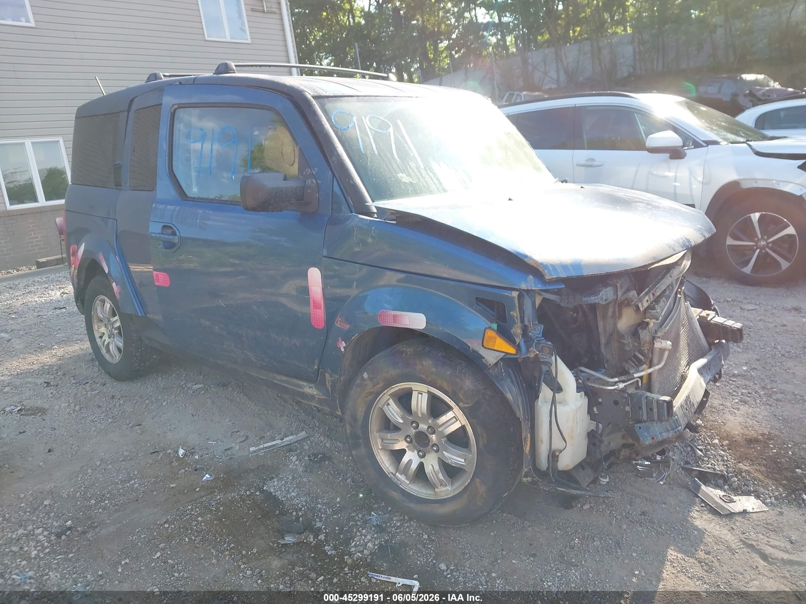 2008 Honda Element Ex Blue vin: 5J6YH28778L007539