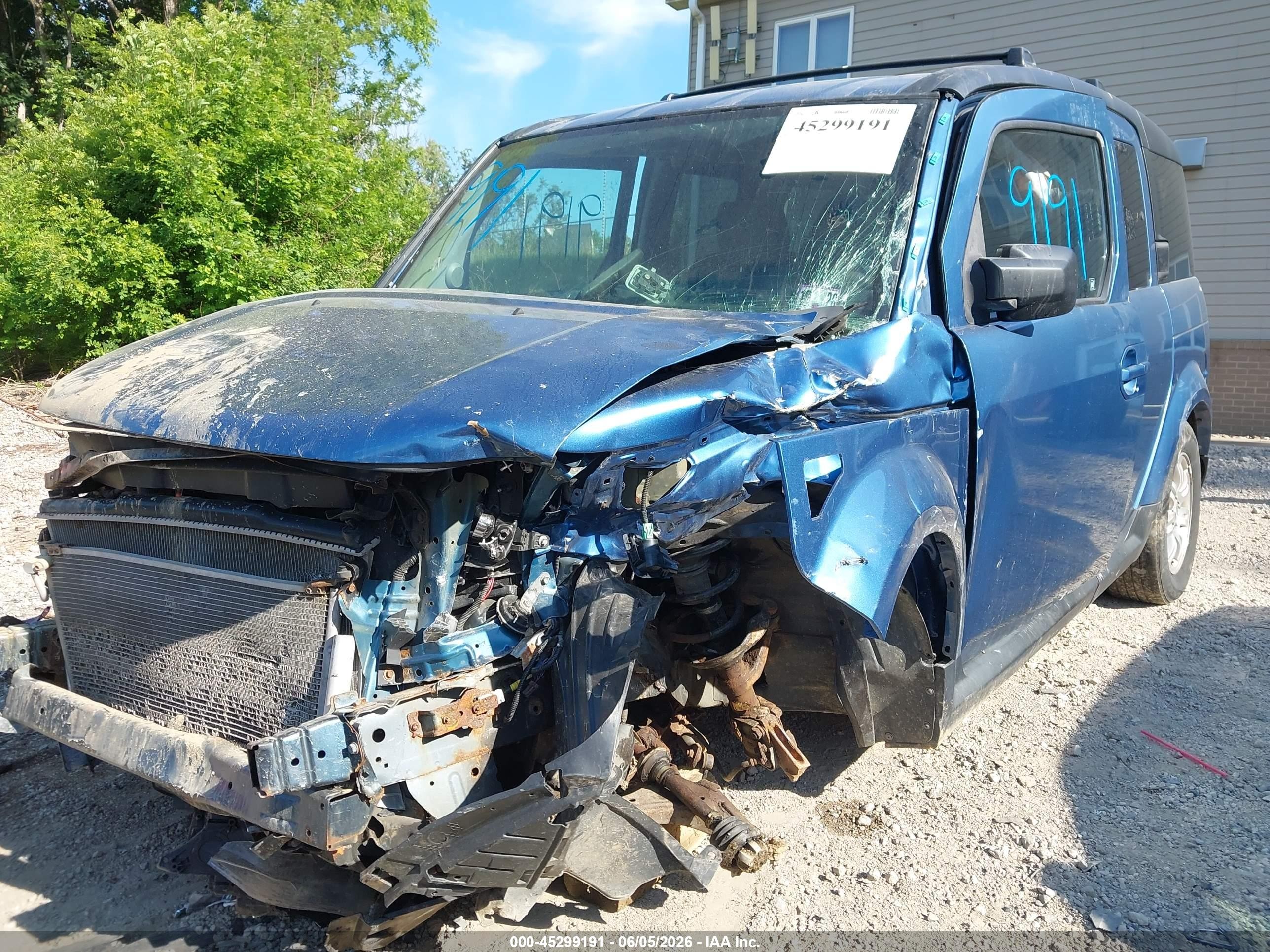 2008 Honda Element Ex Blue vin: 5J6YH28778L007539