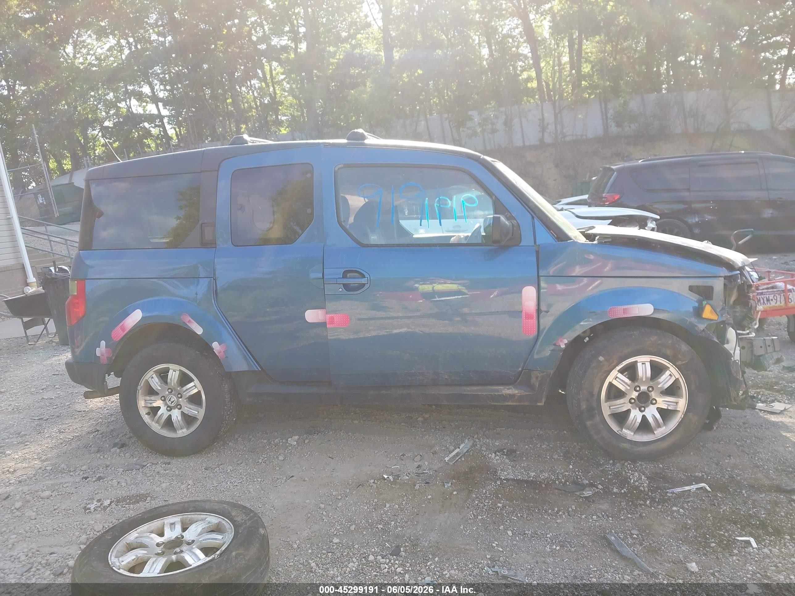 2008 Honda Element Ex Blue vin: 5J6YH28778L007539