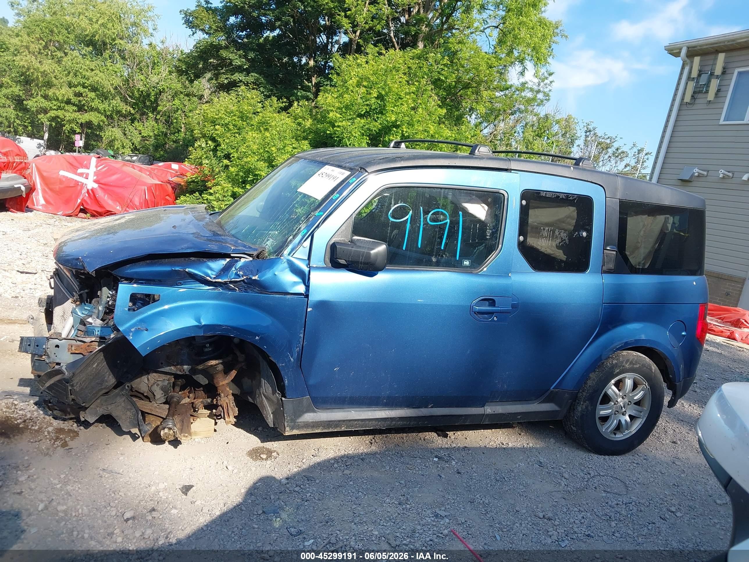 2008 Honda Element Ex Blue vin: 5J6YH28778L007539