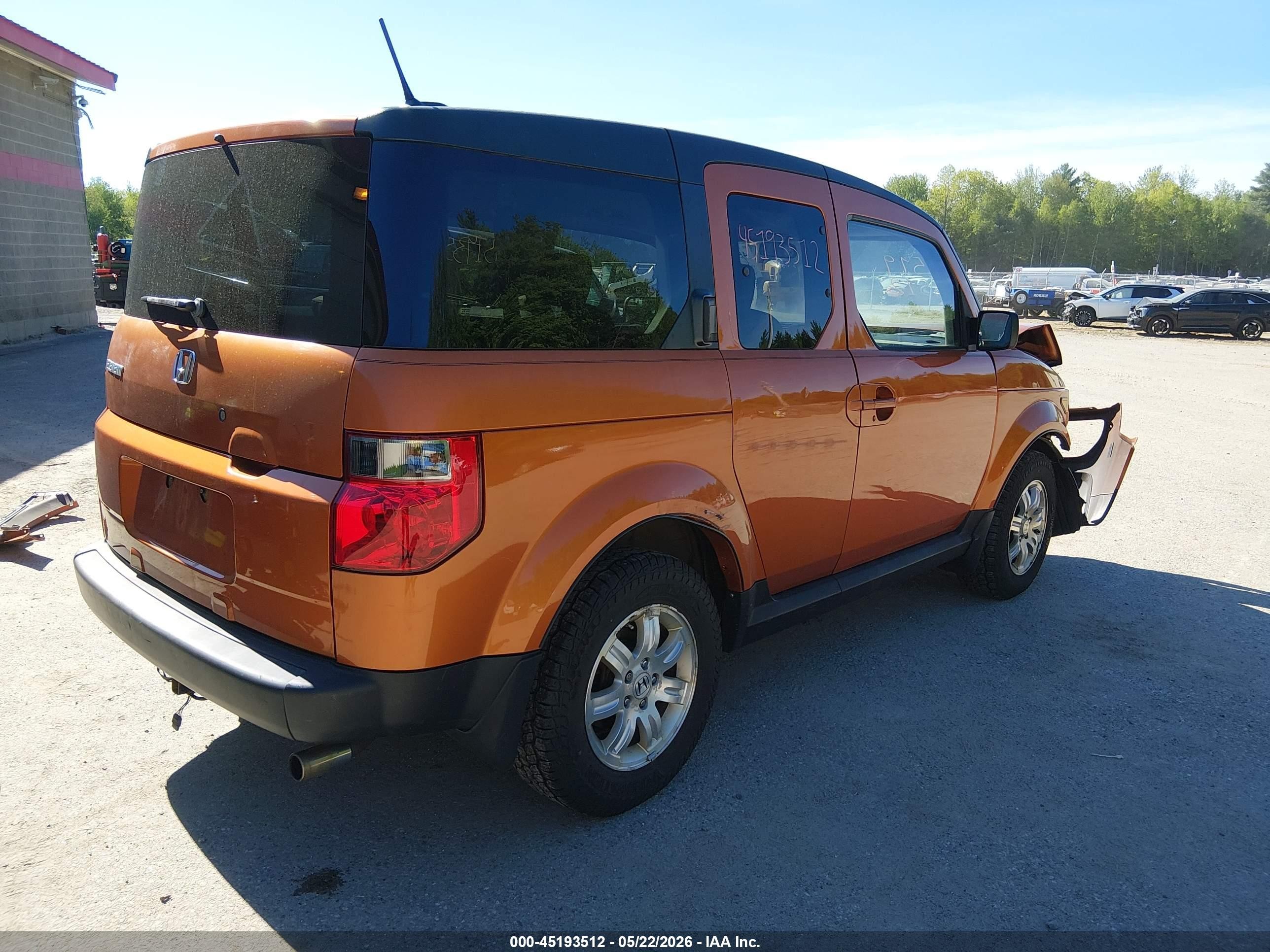 2007 Honda Element Ex Orange vin: 5J6YH28787L000775