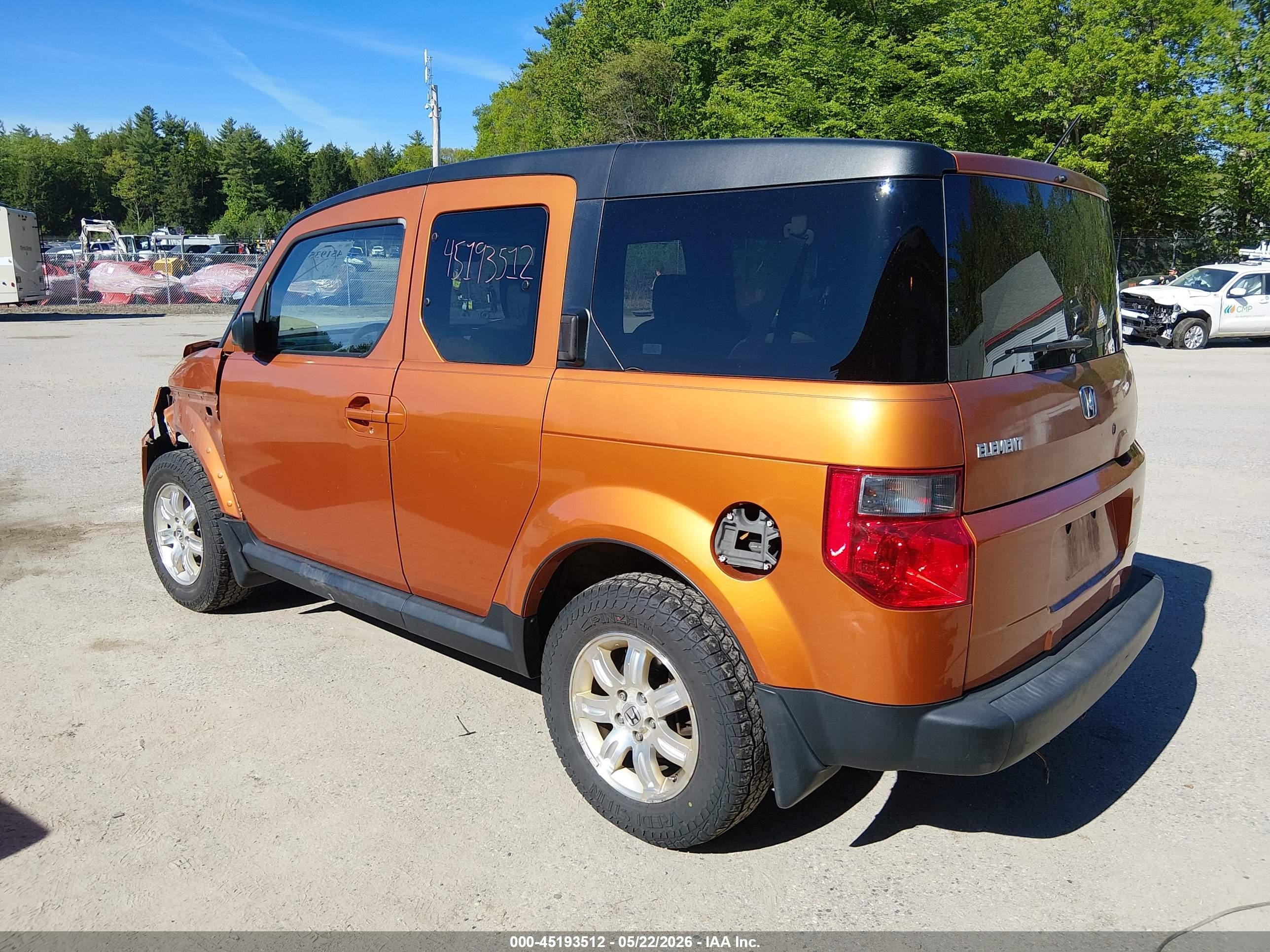 2007 Honda Element Ex Orange vin: 5J6YH28787L000775