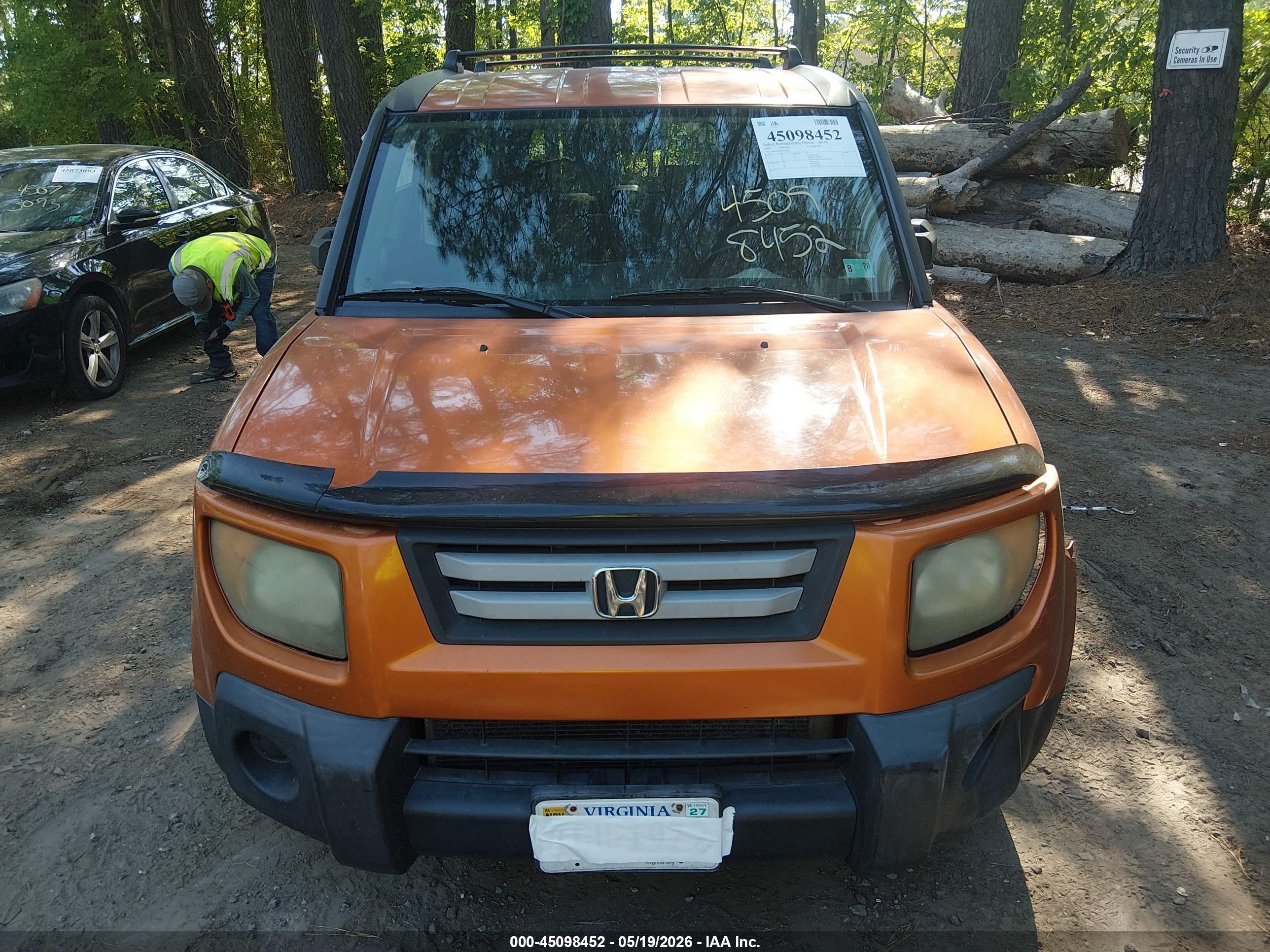 2007 Honda Element Ex Orange vin: 5J6YH28787L013073