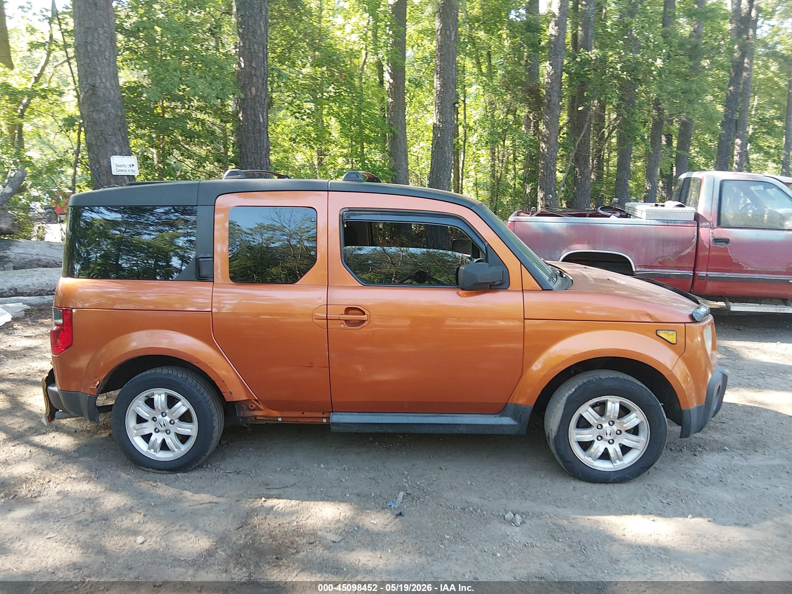 2007 Honda Element Ex Orange vin: 5J6YH28787L013073