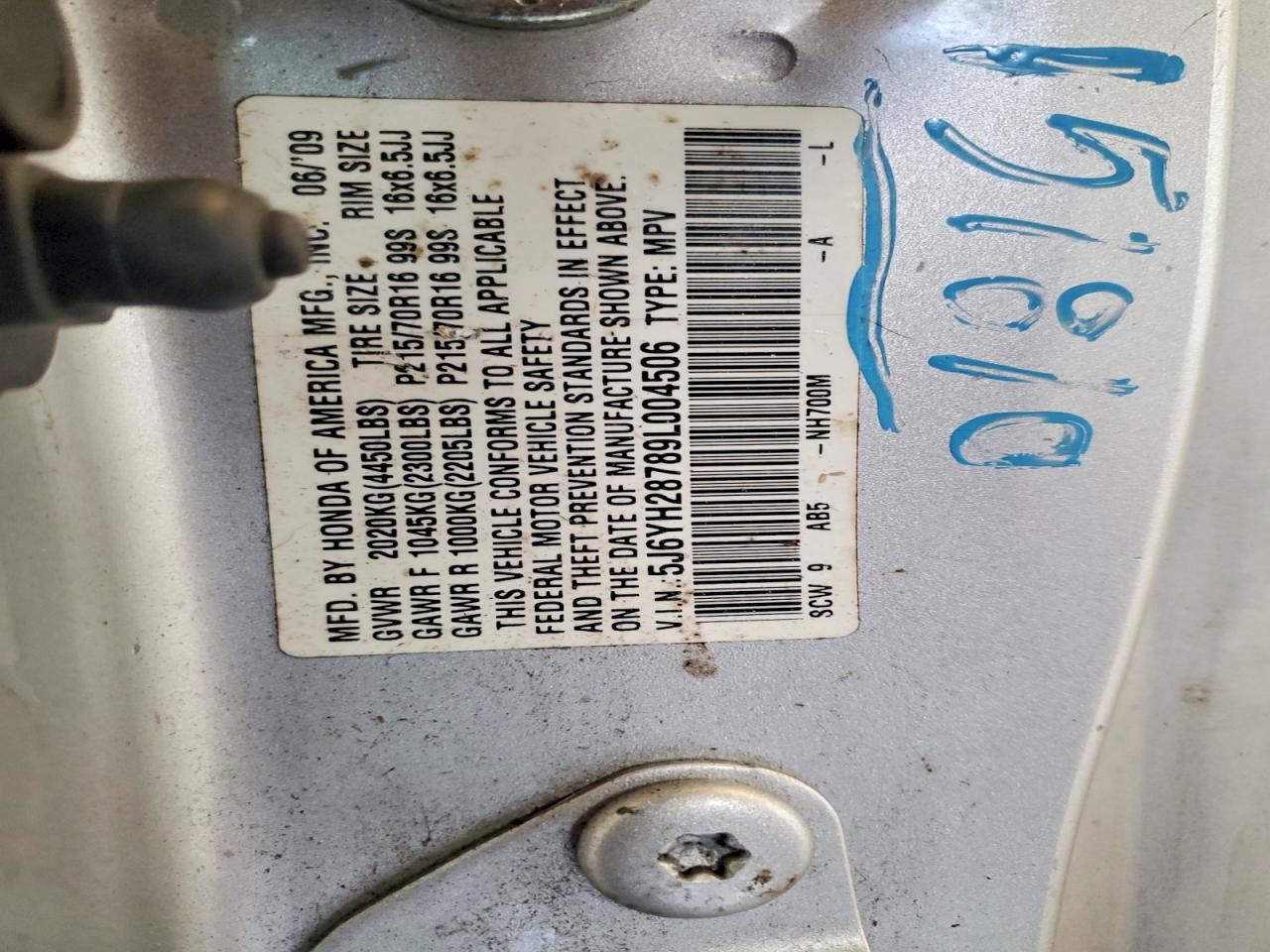 2008 Honda Element Ex Серебряный vin: 5J6YH28788L020302