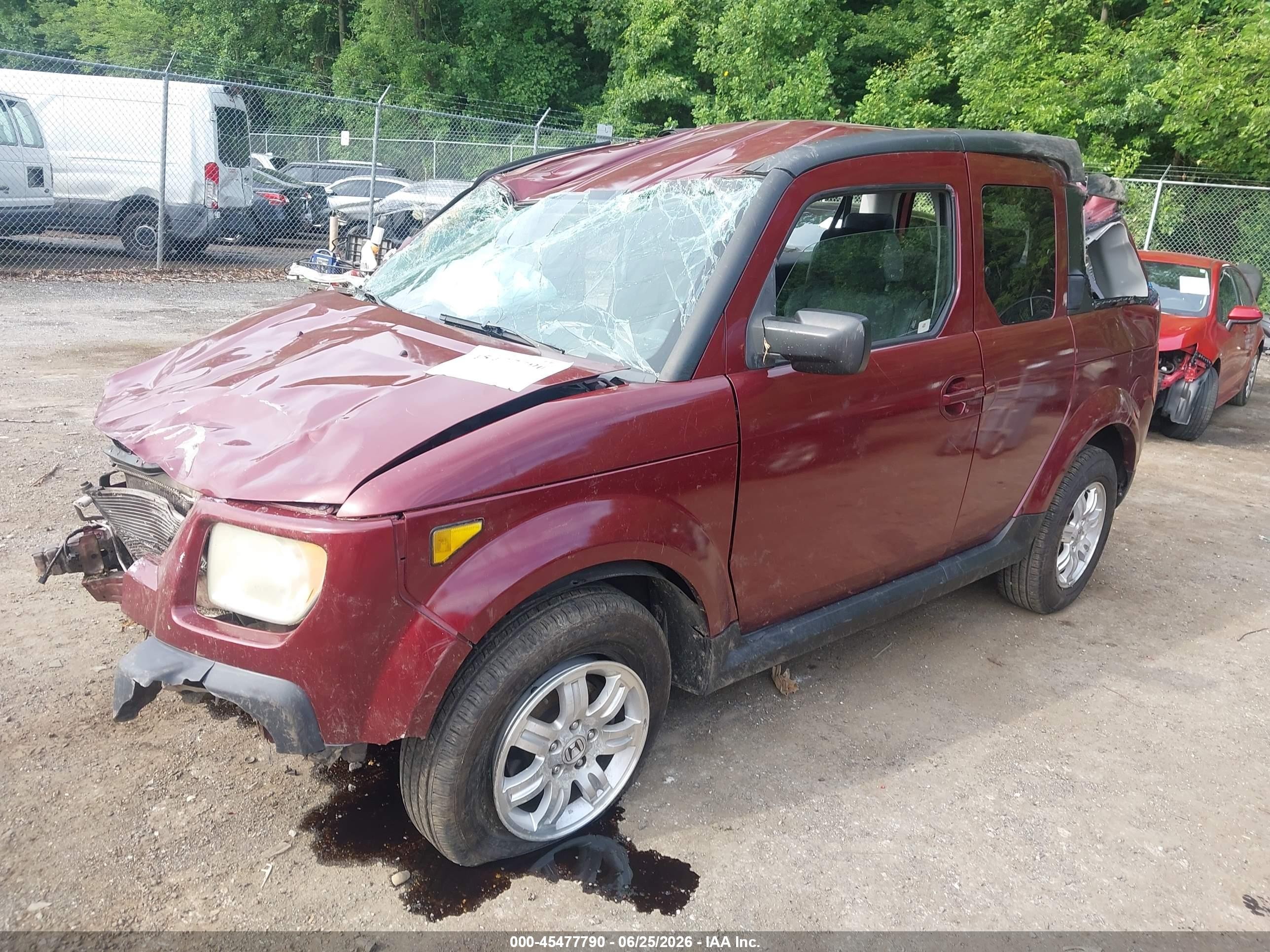 2006 Honda Element Ex-p Burgundy vin: 5J6YH28796L008561