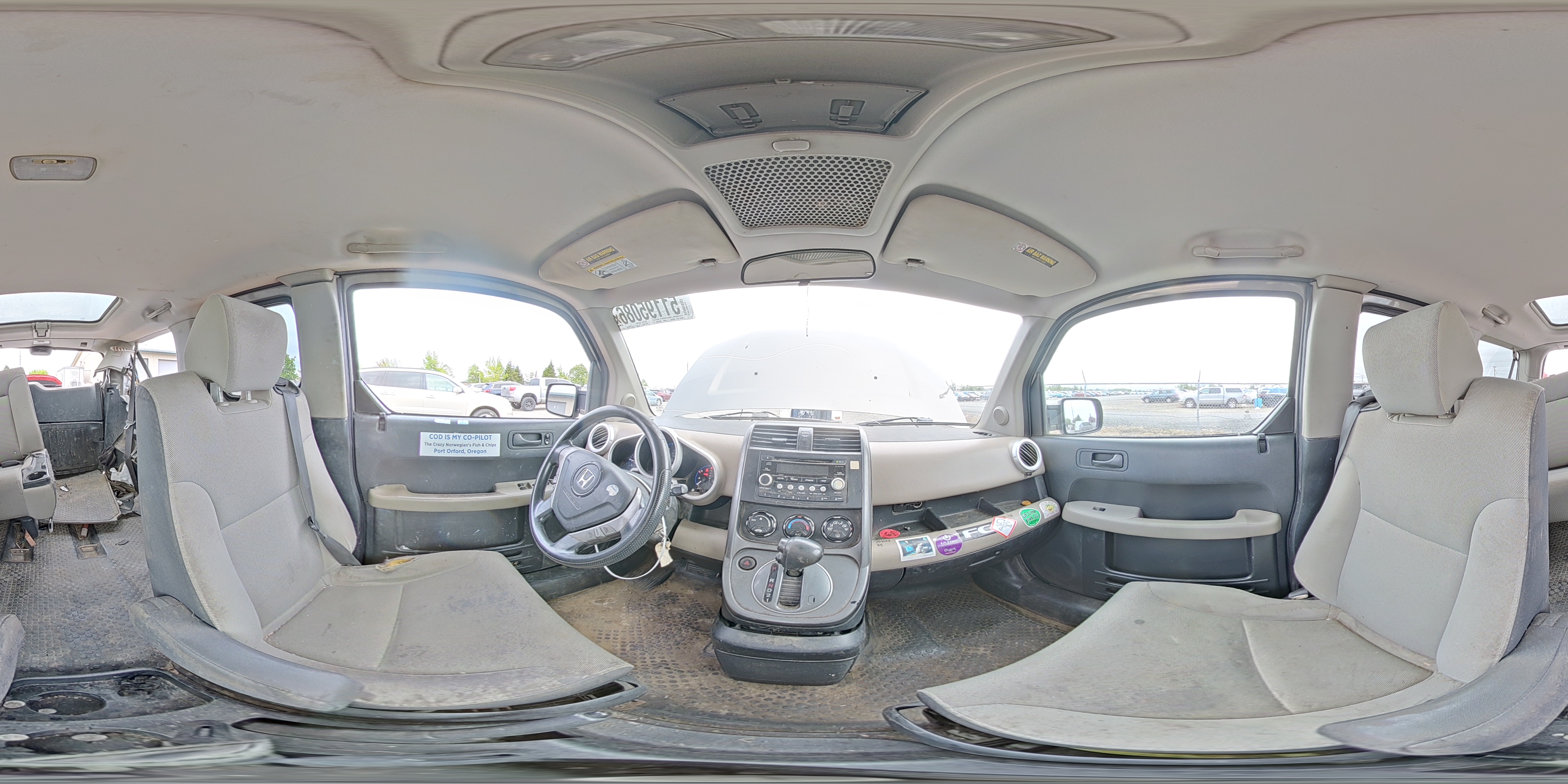 2008 Honda Element Ex Gray vin: 5J6YH28798L008854