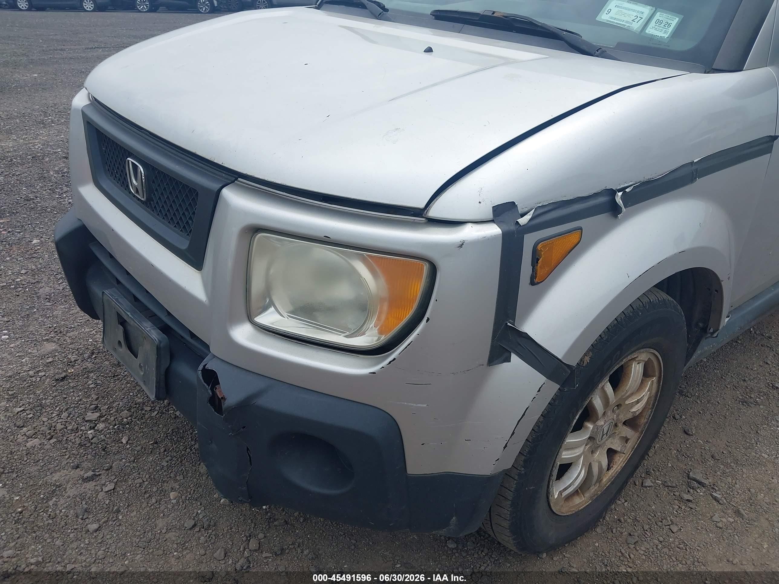 2006 Honda Element Ex-p Silver vin: 5J6YH287X6L006155