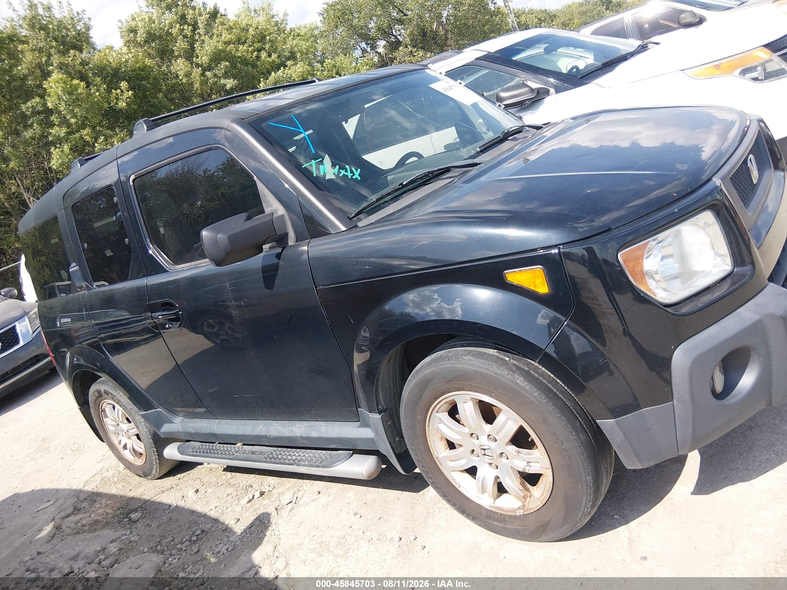 2006 Honda Element Ex-p Black vin: 5J6YH287X6L012182