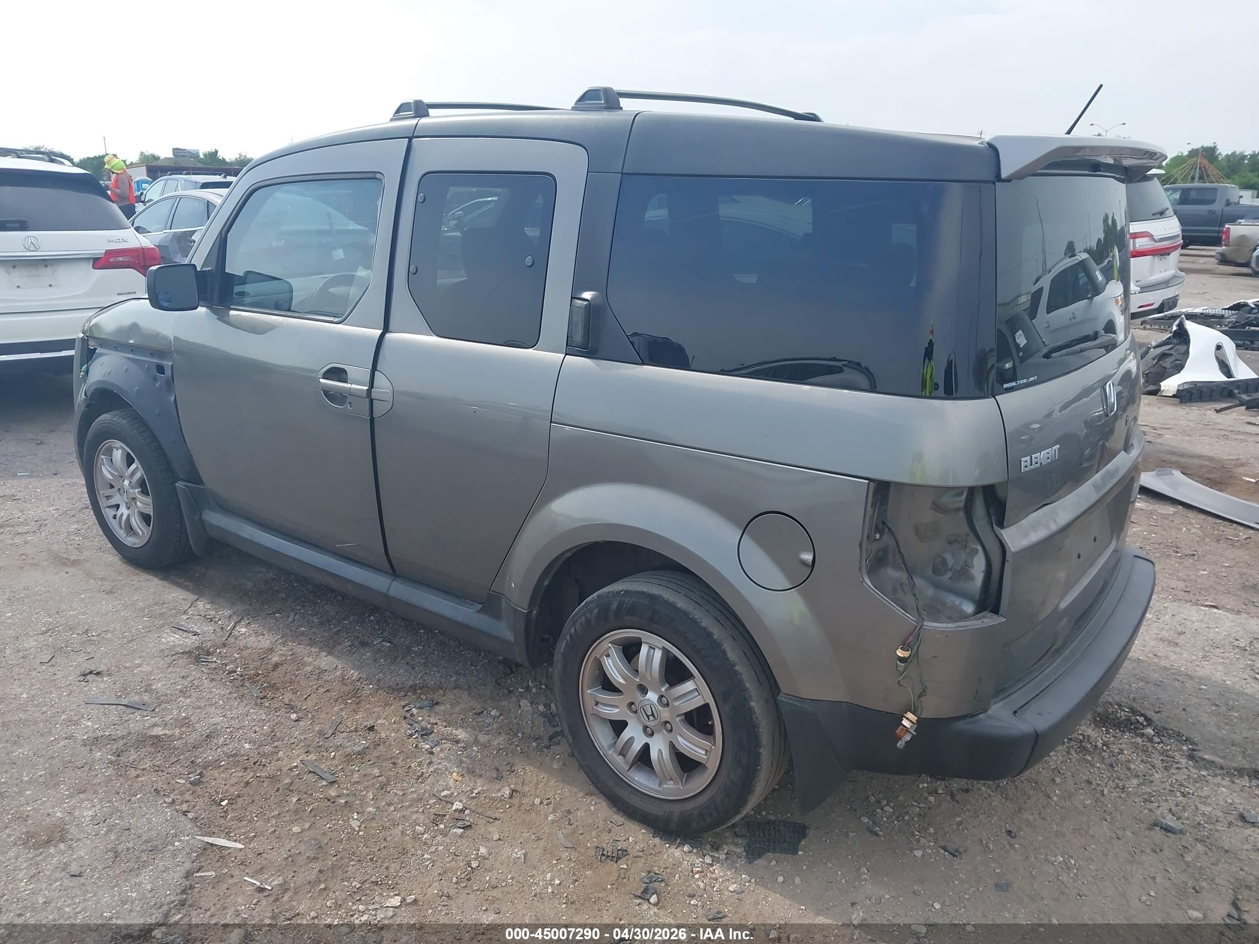 2007 Honda Element Ex Gray vin: 5J6YH287X7L005234