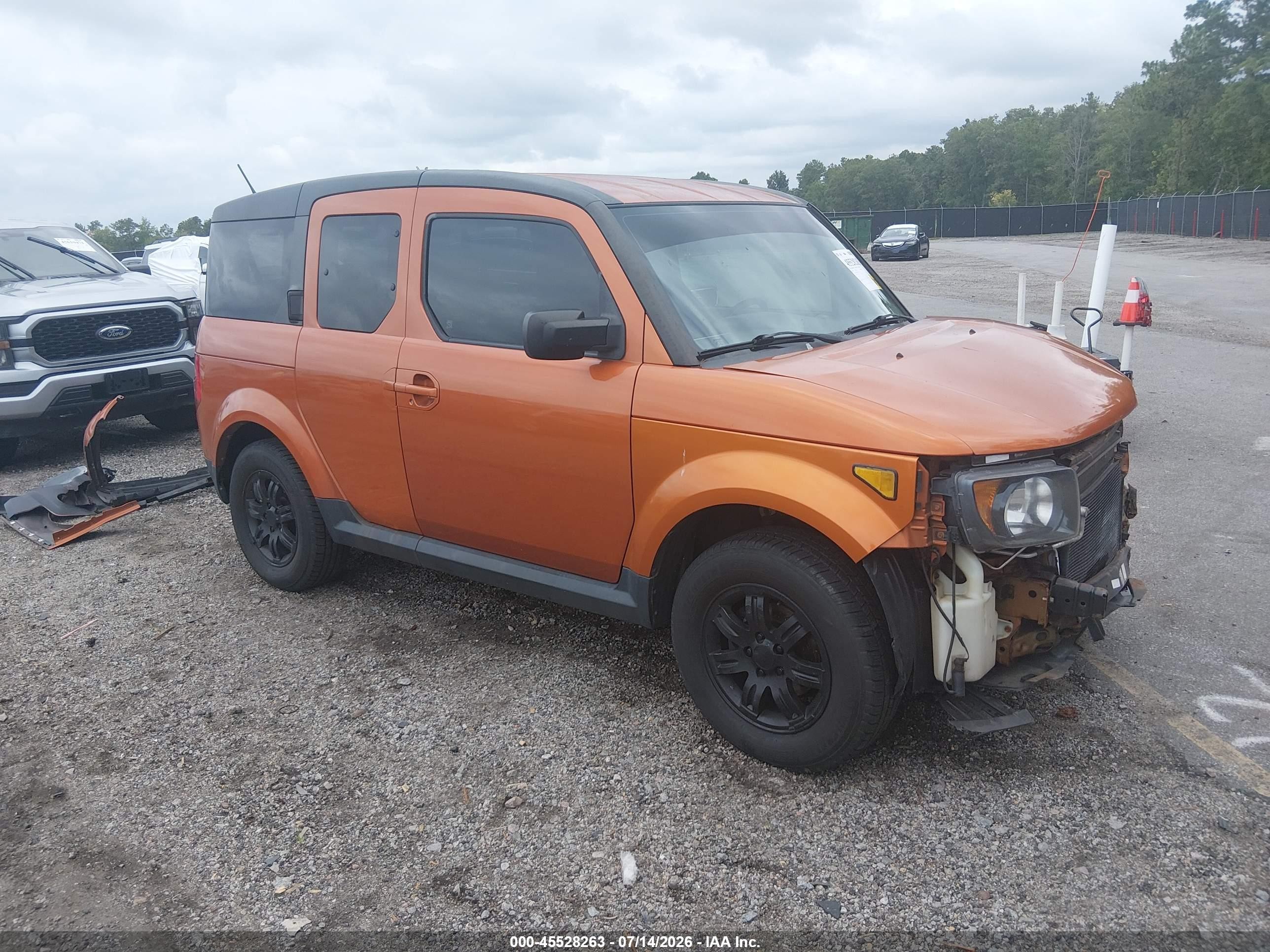 2008 Honda Element Ex Orange vin: 5J6YH287X8L002223