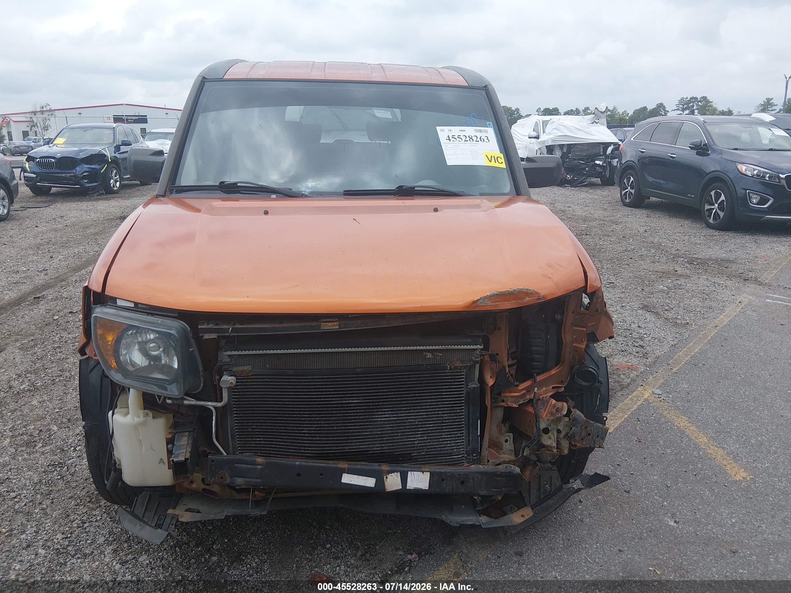 2008 Honda Element Ex Orange vin: 5J6YH287X8L002223