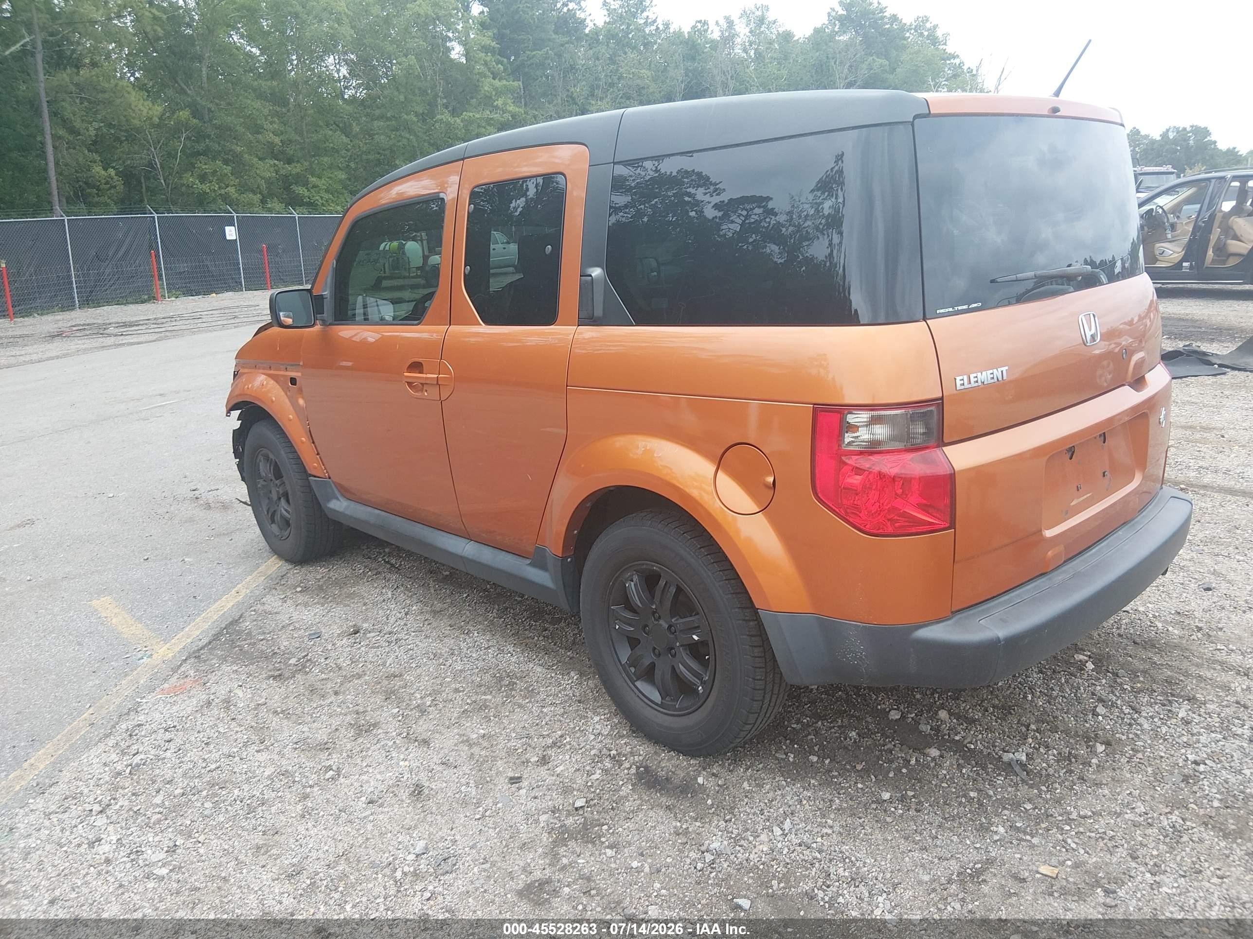 2008 Honda Element Ex Orange vin: 5J6YH287X8L002223