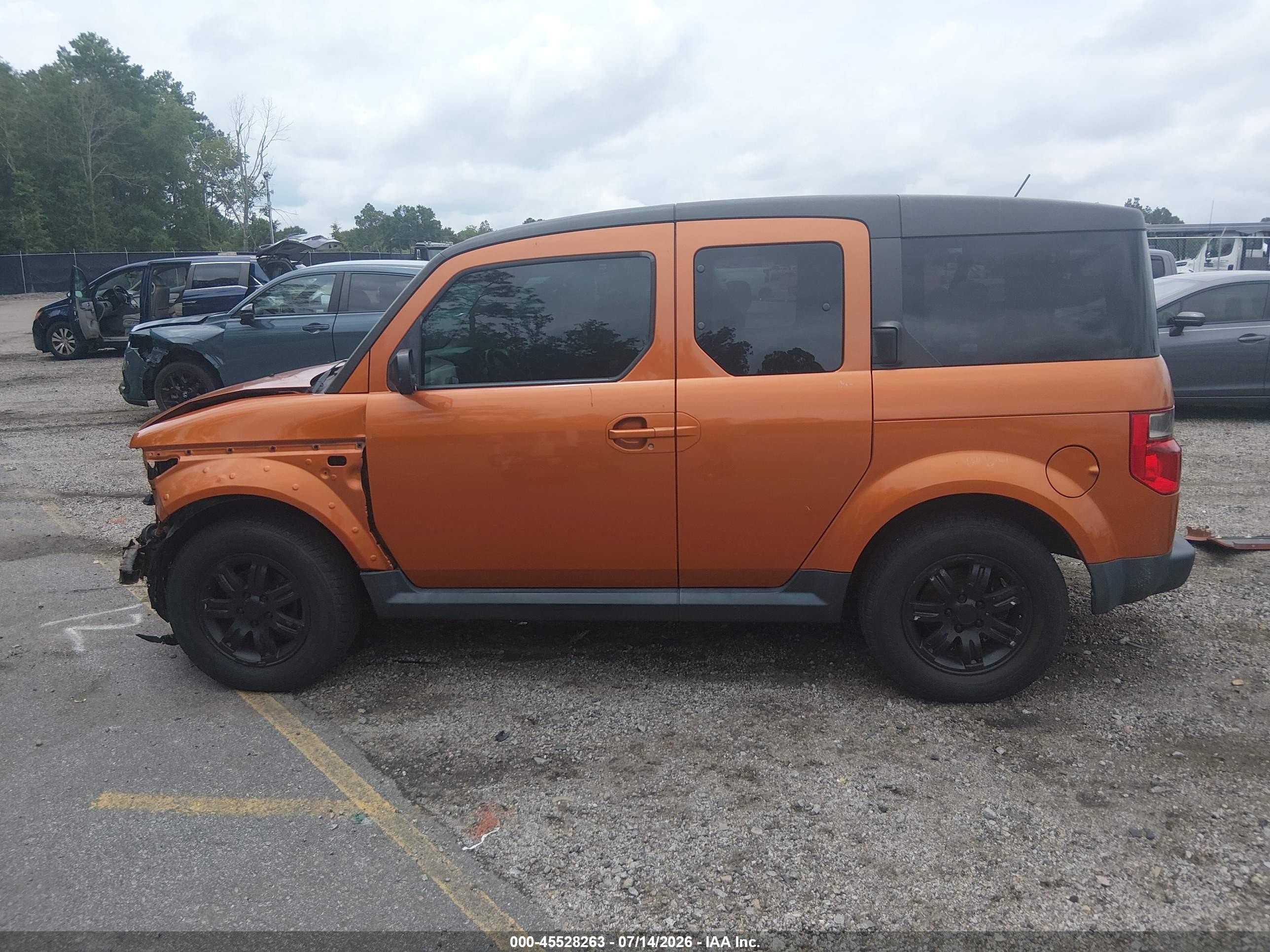 2008 Honda Element Ex Orange vin: 5J6YH287X8L002223
