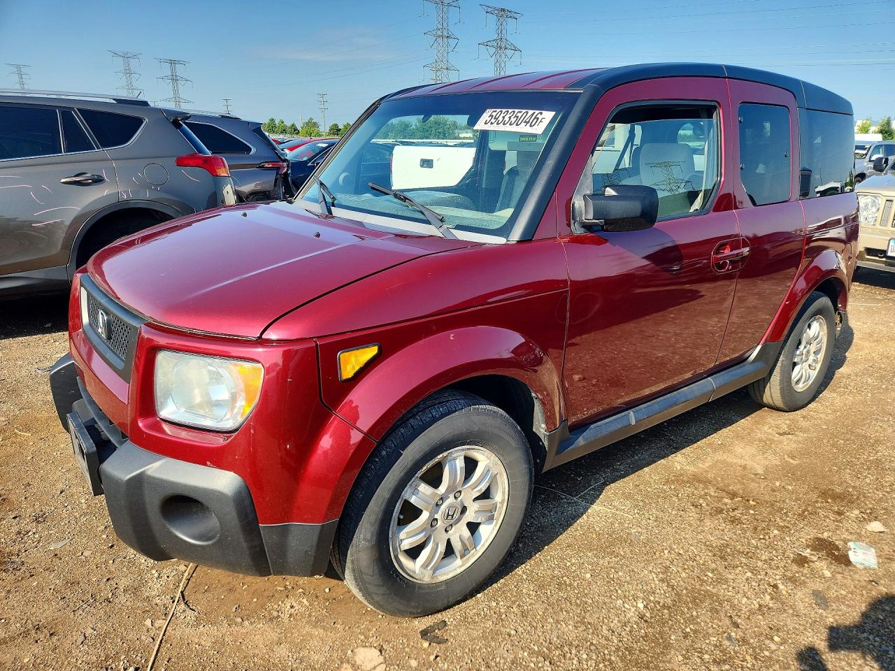 2008 Honda Element Ex Maroon vin: 5J6YH287X8L017398
