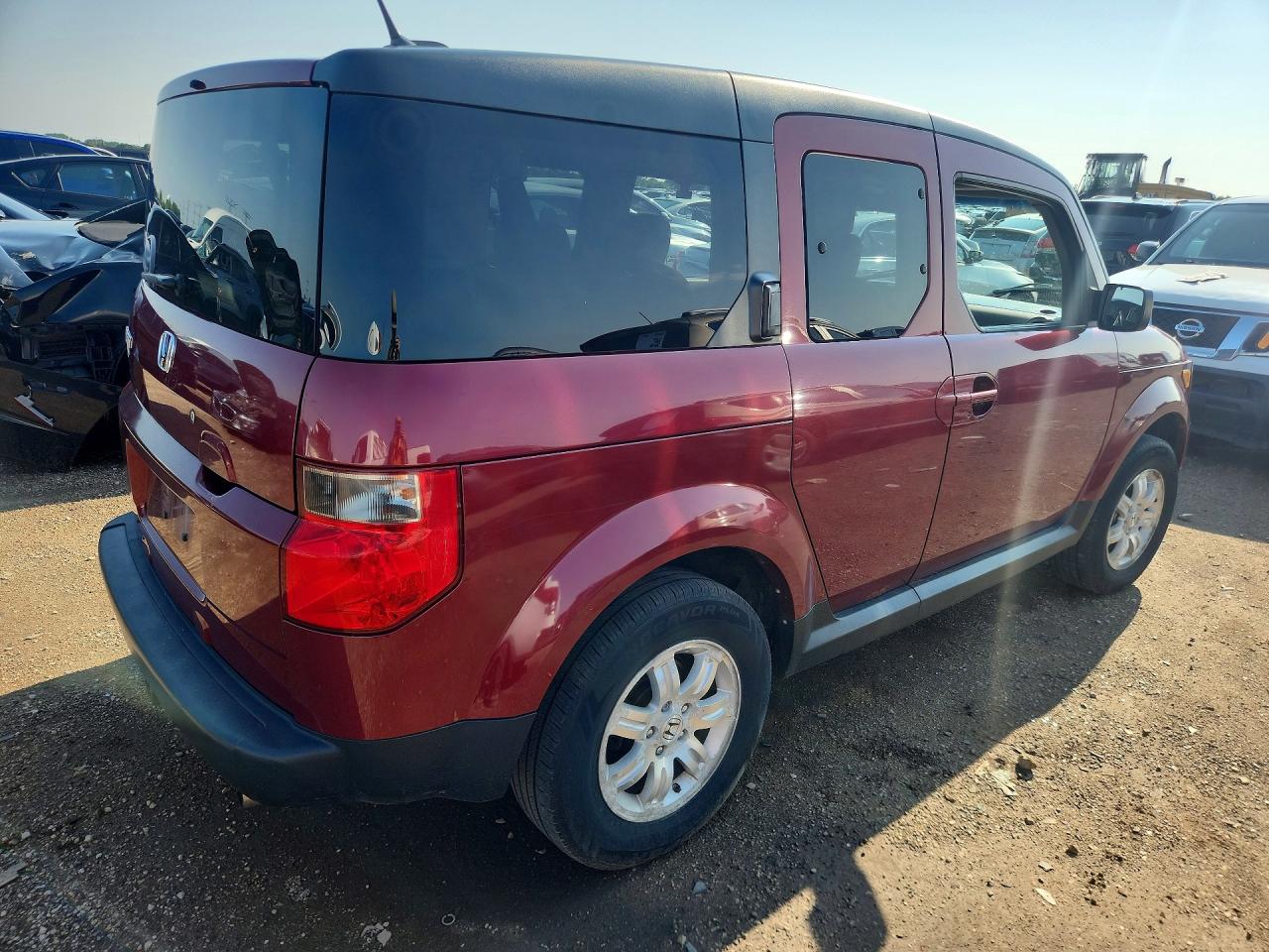 2008 Honda Element Ex Maroon vin: 5J6YH287X8L017398