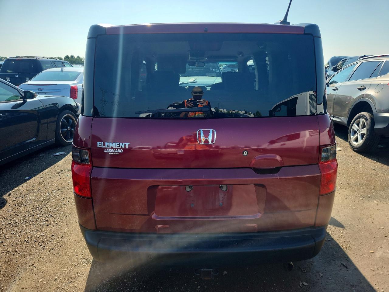 2008 Honda Element Ex Maroon vin: 5J6YH287X8L017398