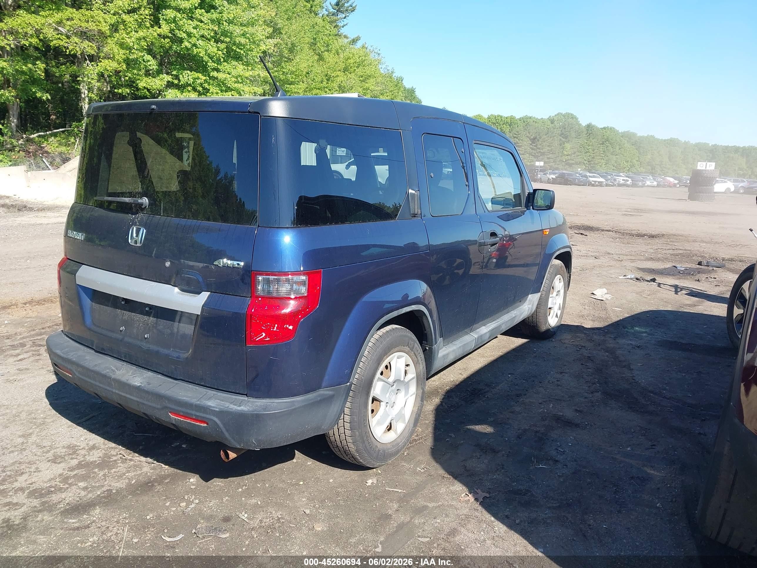 2010 Honda Element Lx Blue vin: 5J6YH2H38AL003762