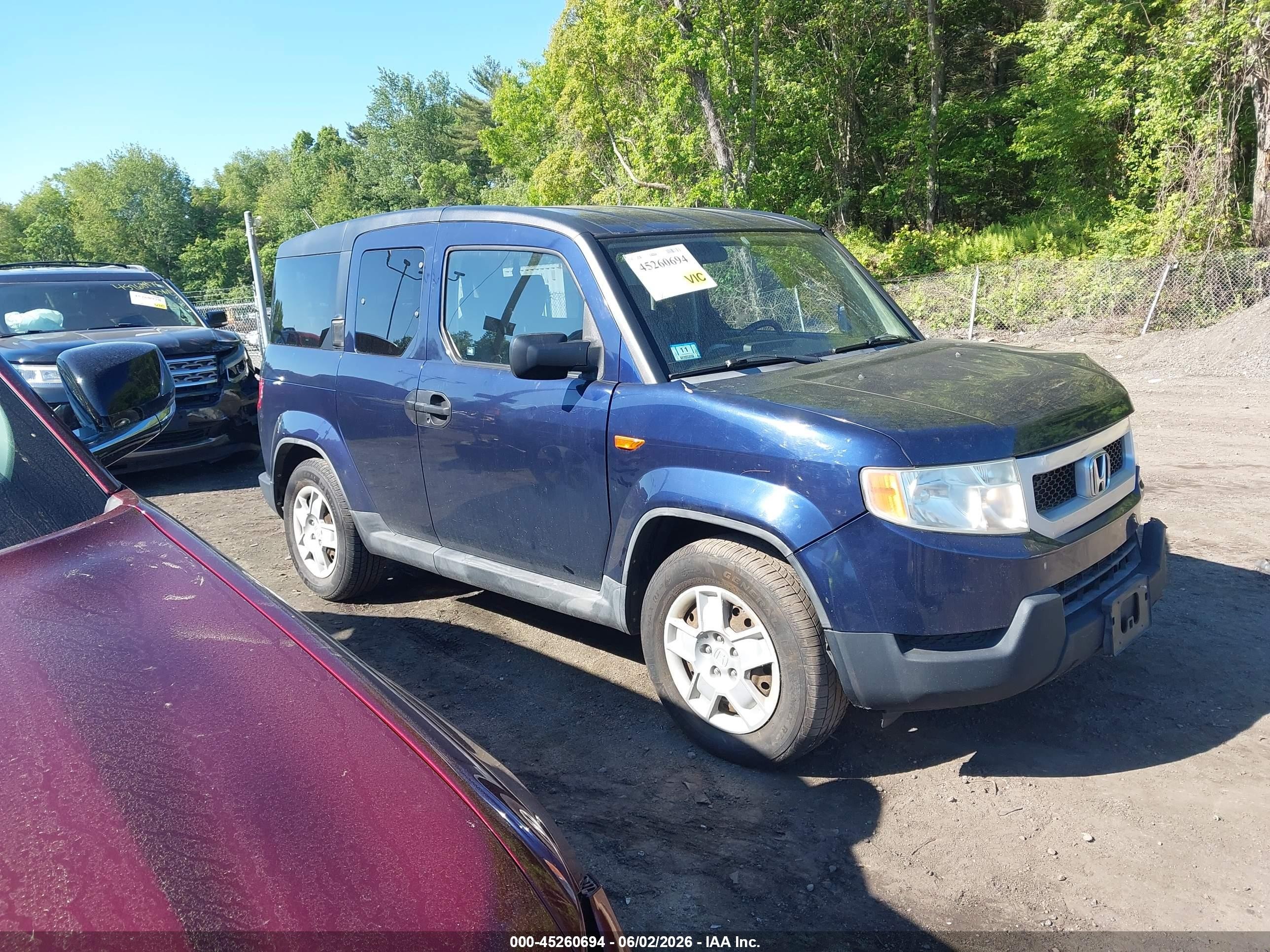 2010 Honda Element Lx Blue vin: 5J6YH2H38AL003762