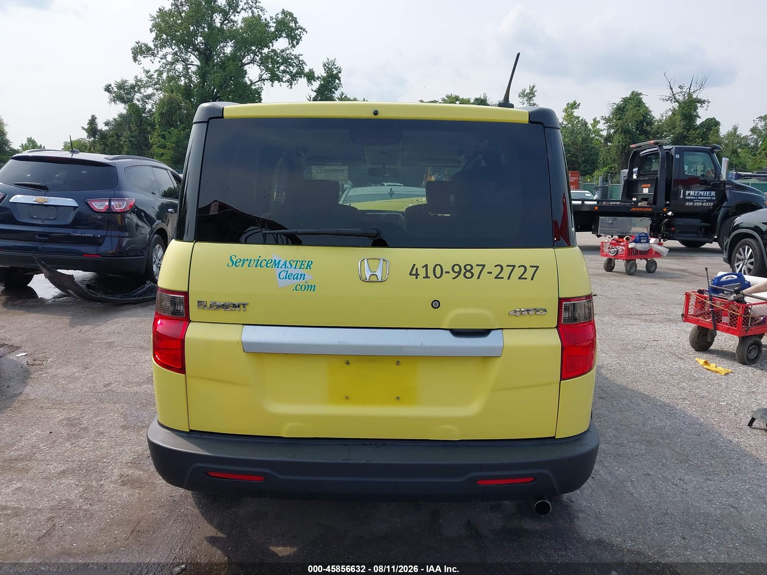 2010 Honda Element Ex Yellow vin: 5J6YH2H70AL006125