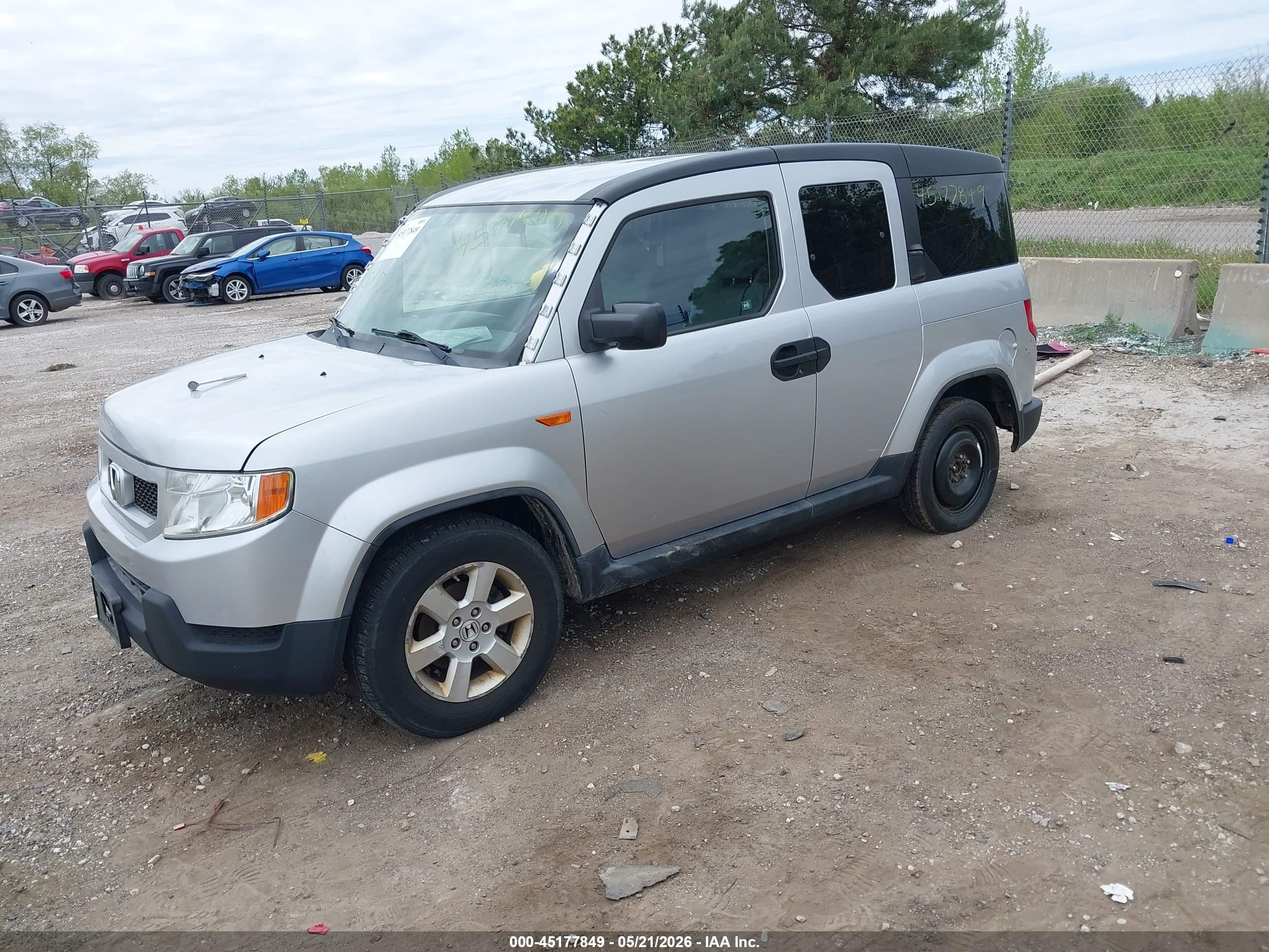 2010 Honda Element Ex Gray vin: 5J6YH2H71AL006151