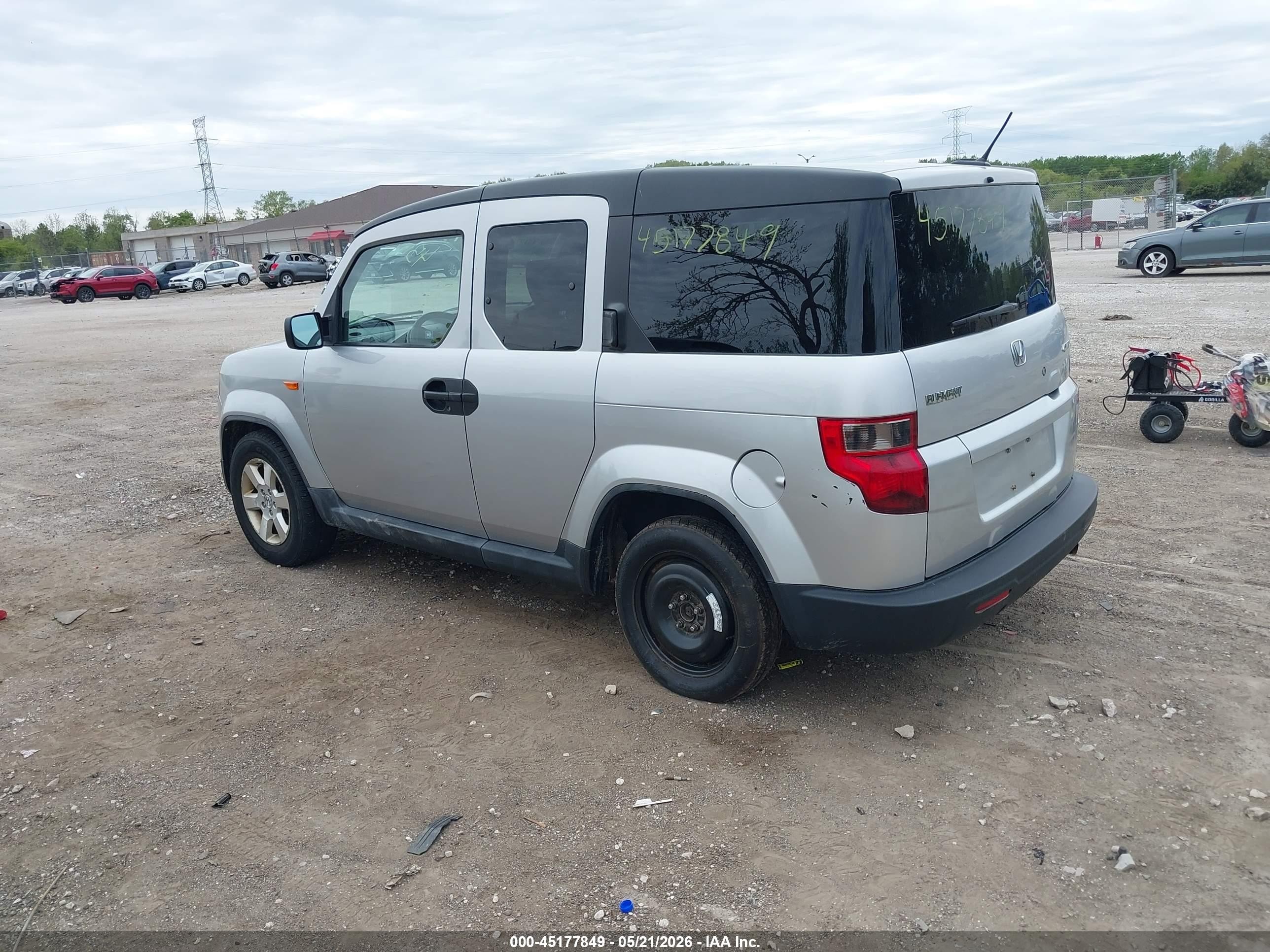 2010 Honda Element Ex Gray vin: 5J6YH2H71AL006151