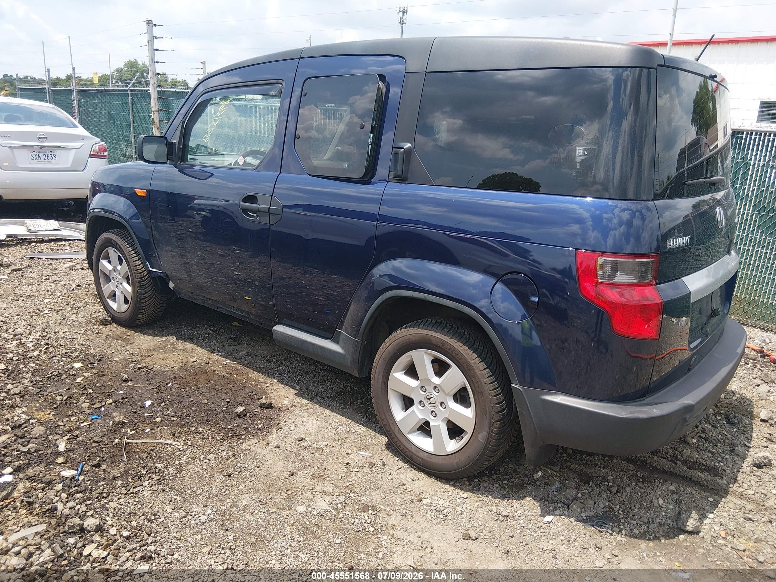2010 Honda Element Ex Blue vin: 5J6YH2H71AL008577
