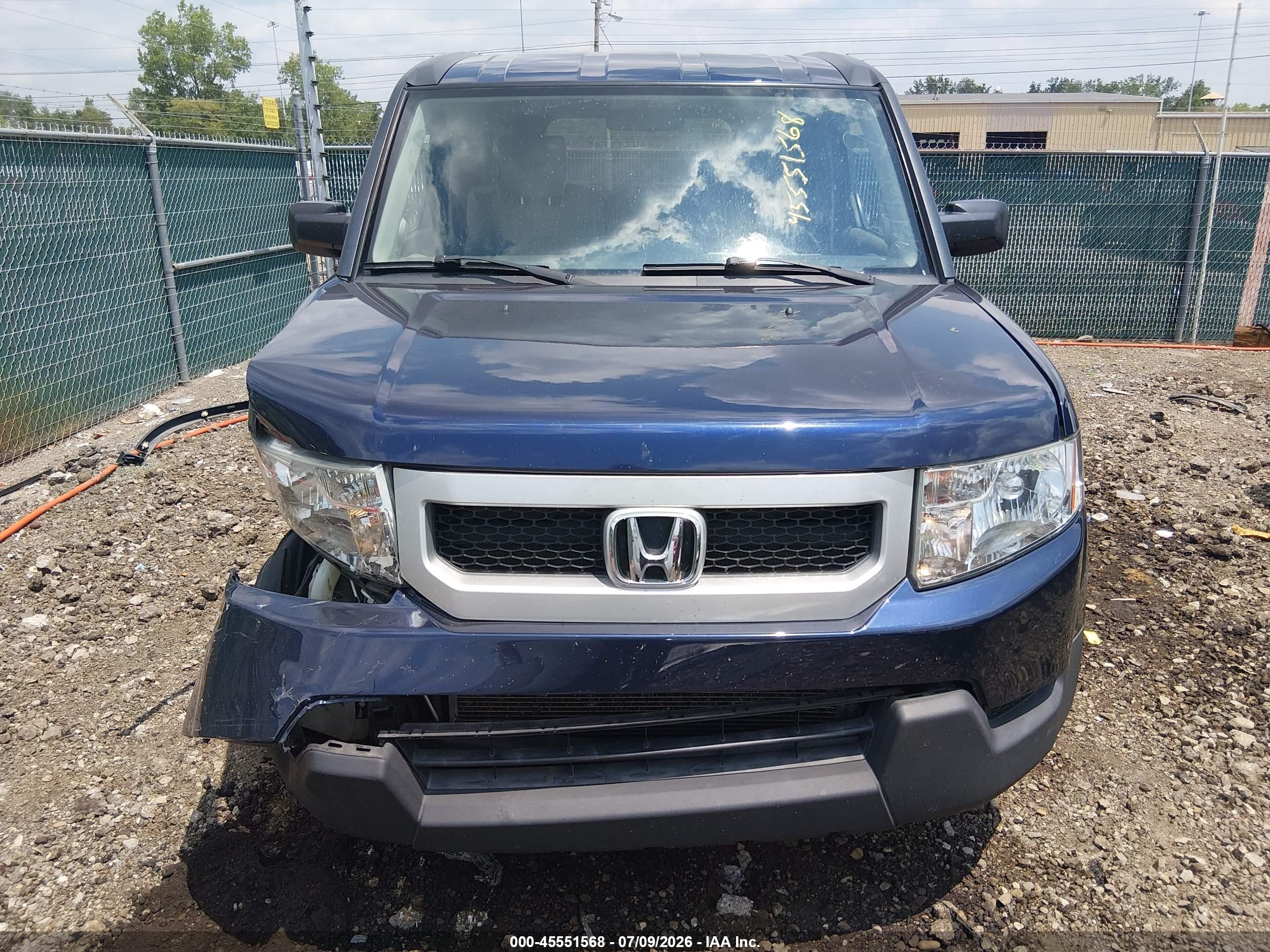 2010 Honda Element Ex Blue vin: 5J6YH2H71AL008577