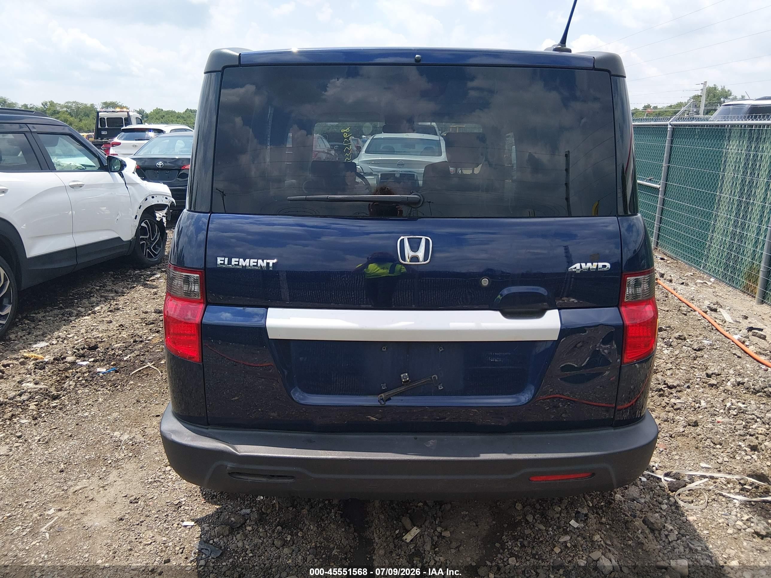 2010 Honda Element Ex Blue vin: 5J6YH2H71AL008577