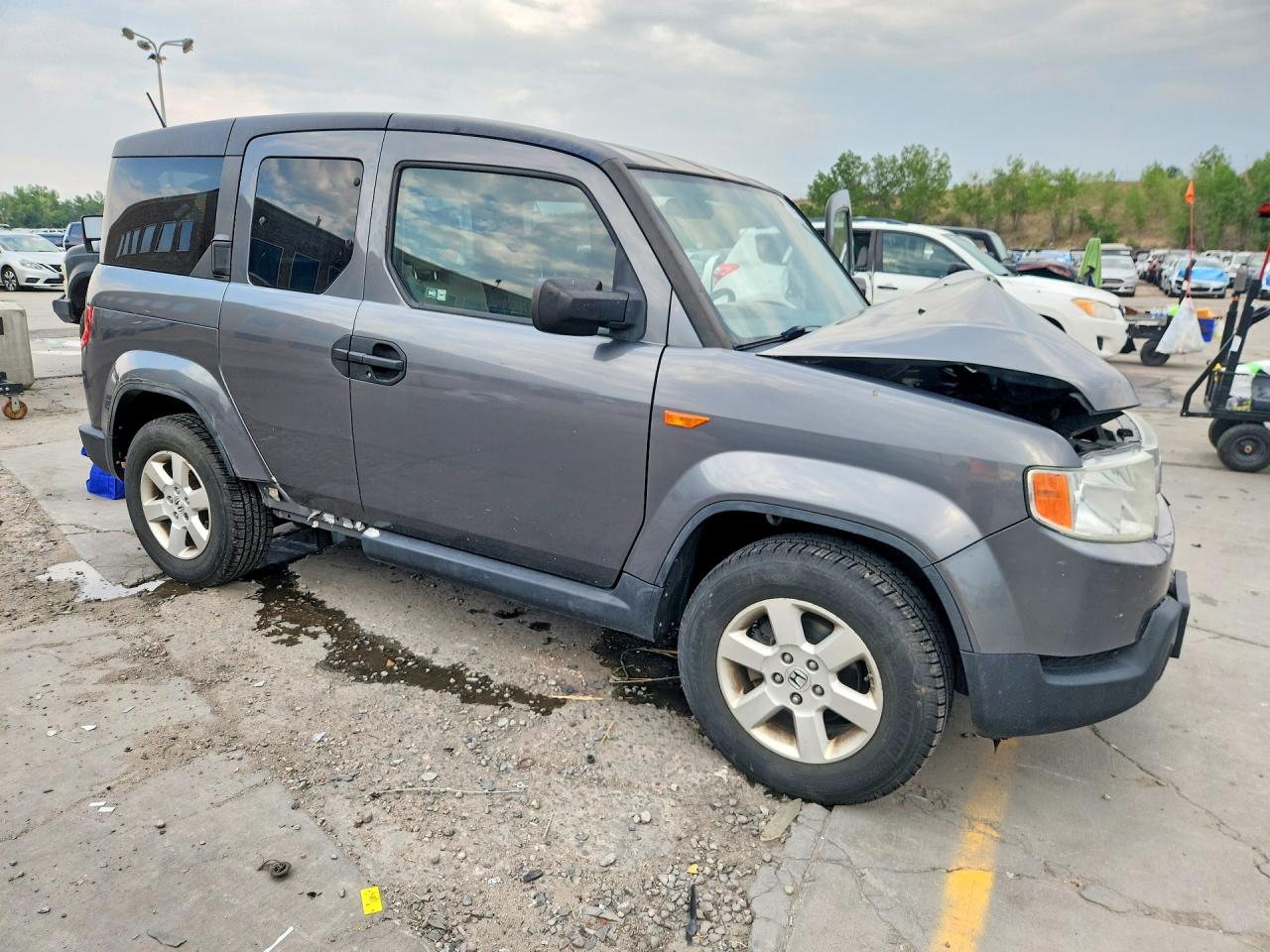 2011 Honda Element Ex Gray vin: 5J6YH2H71BL000917