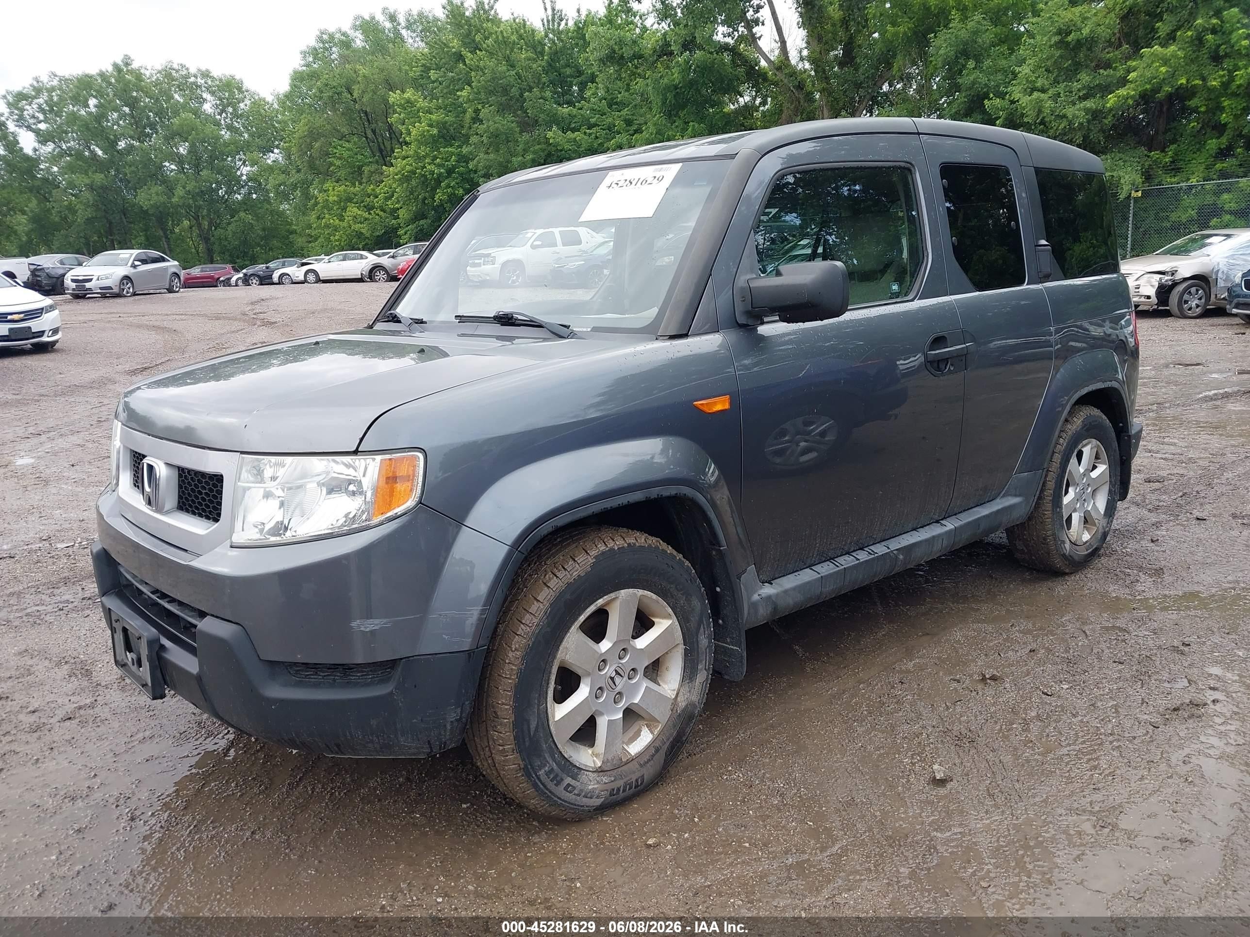 2010 Honda Element Ex Gray vin: 5J6YH2H72AL001489