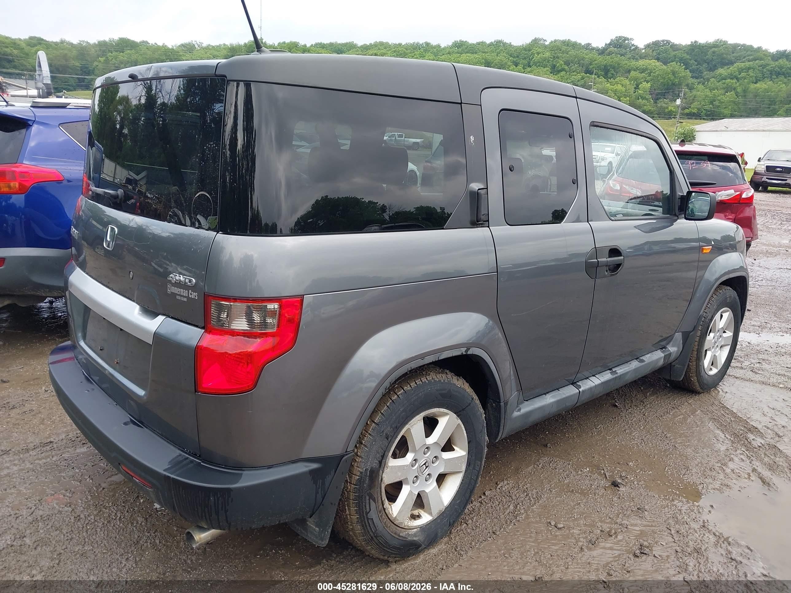 2010 Honda Element Ex Gray vin: 5J6YH2H72AL001489