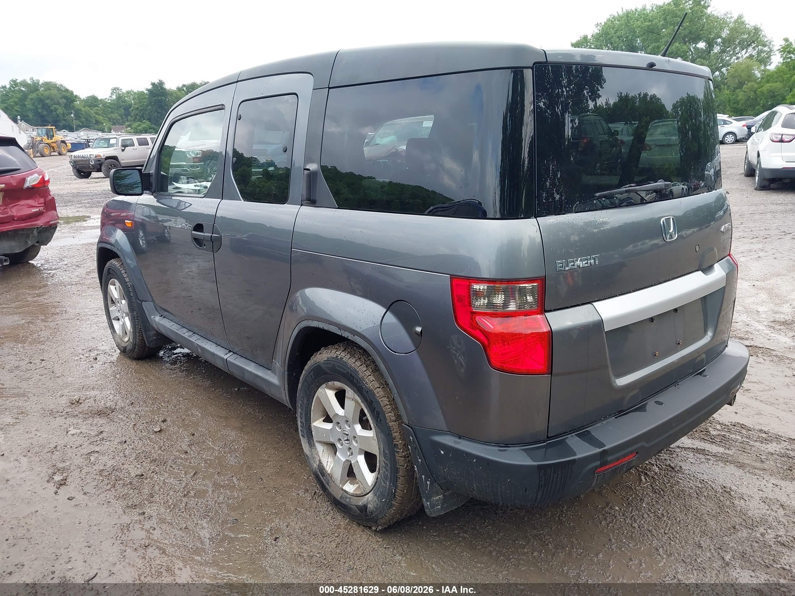 2010 Honda Element Ex Gray vin: 5J6YH2H72AL001489